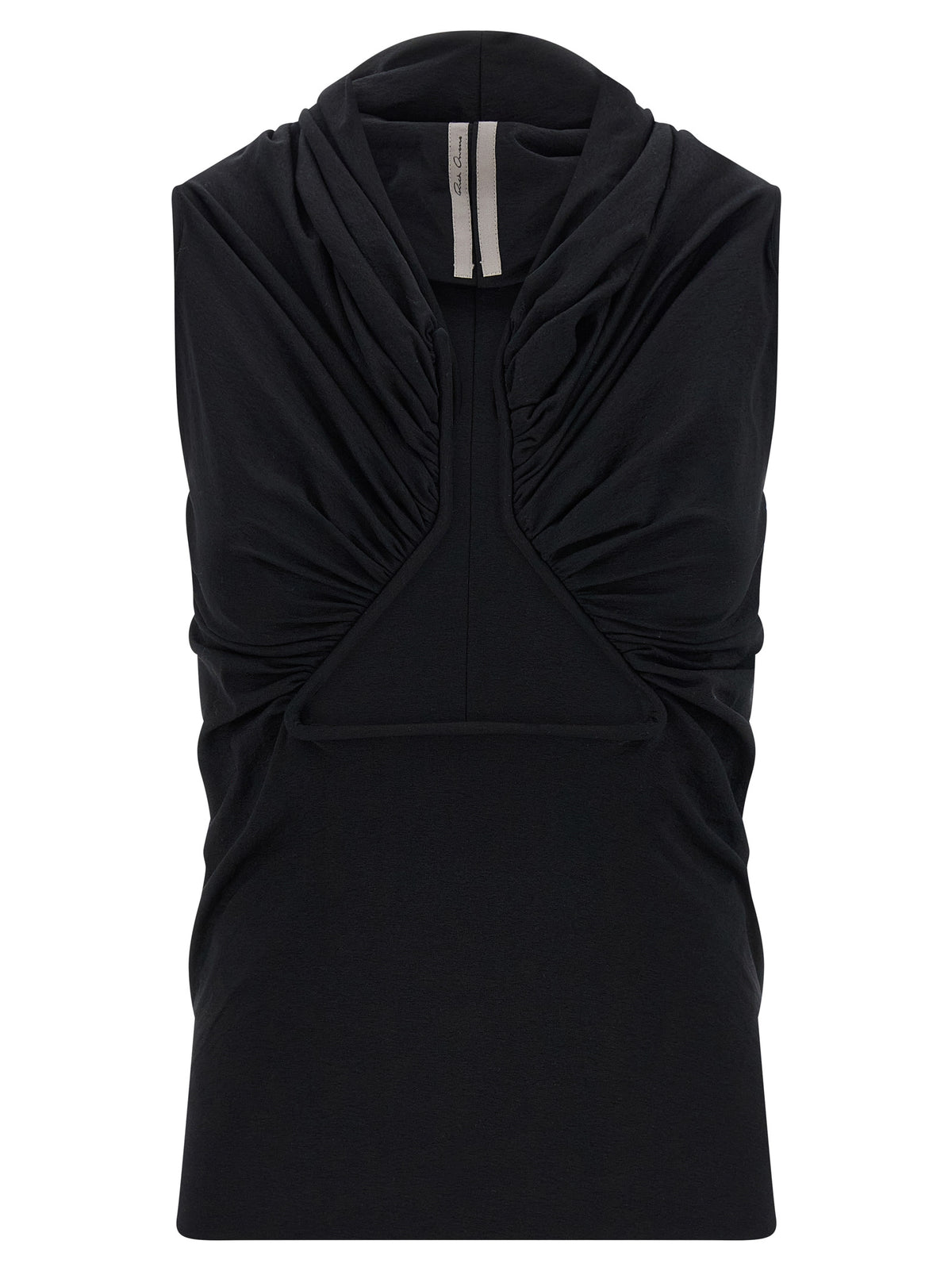 Rick Owens Black Cotton Tank Women's Tops