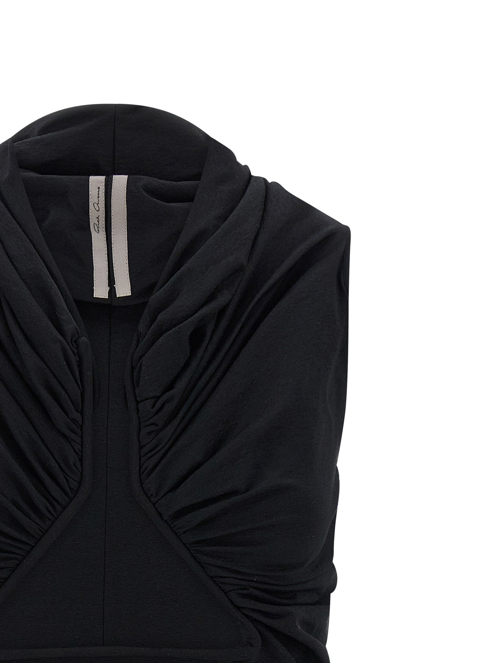 Rick Owens Black Cotton Tank Women's Tops