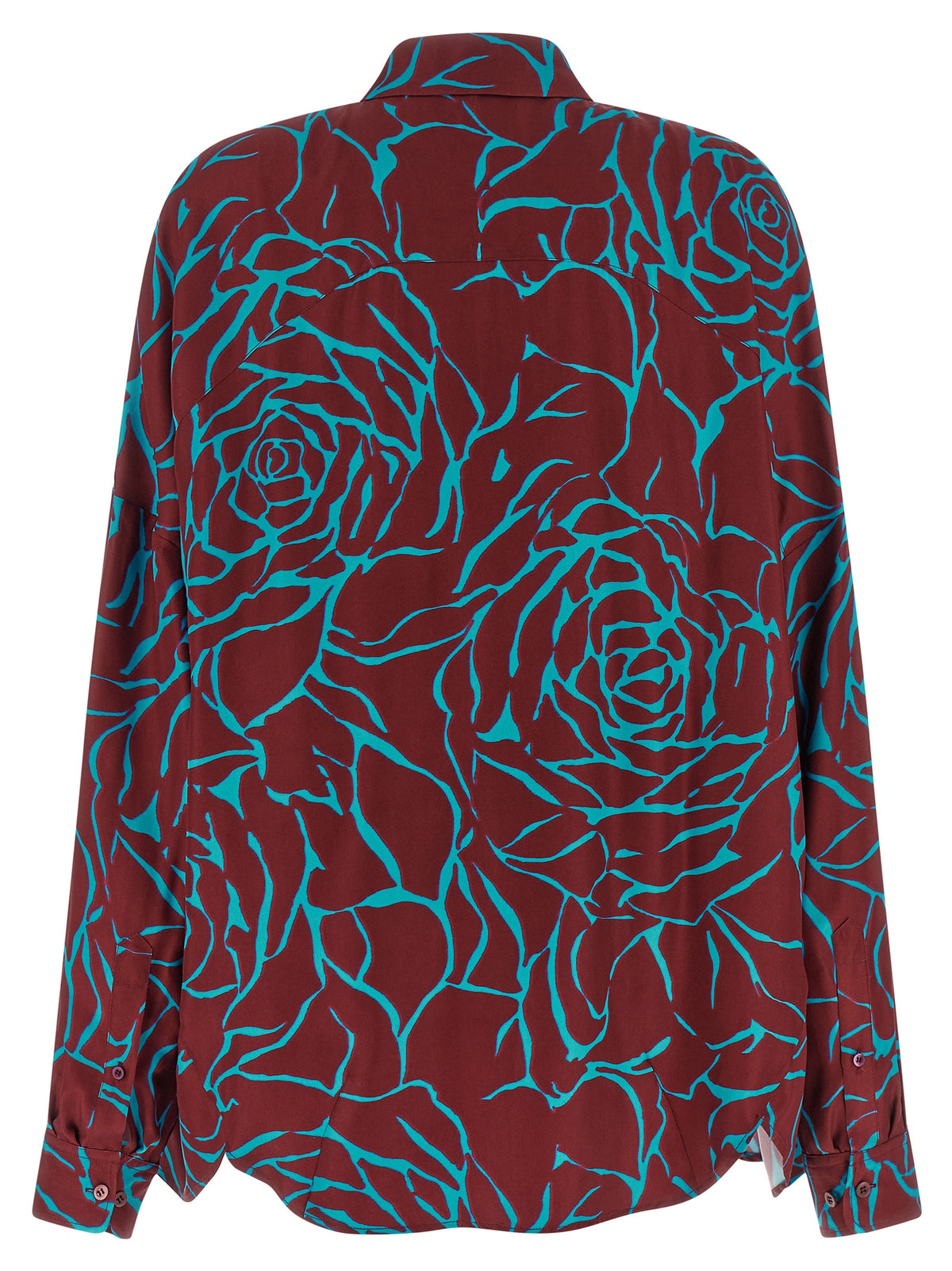 Dries Van Noten Bordeaux Viscose Women's Blouse
