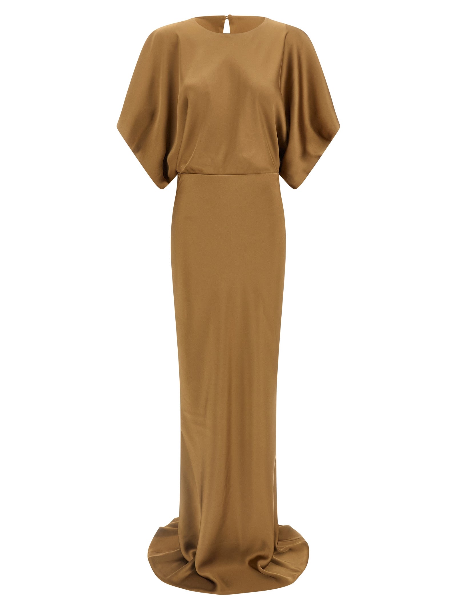 Norma Kamali Beige Polyester Long Women's Dress