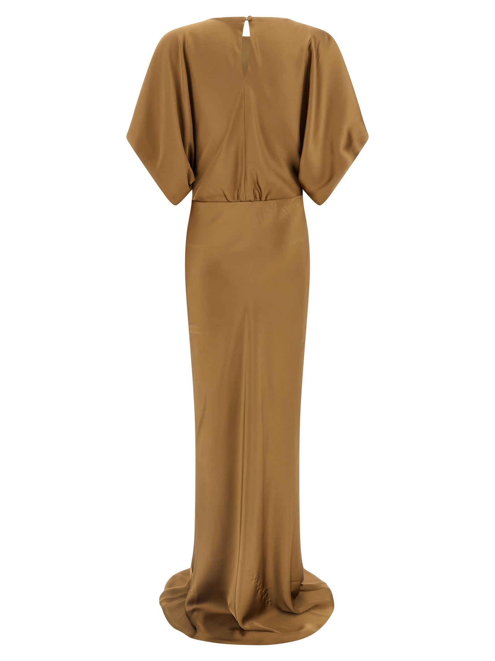 Norma Kamali Beige Polyester Long Women's Dress
