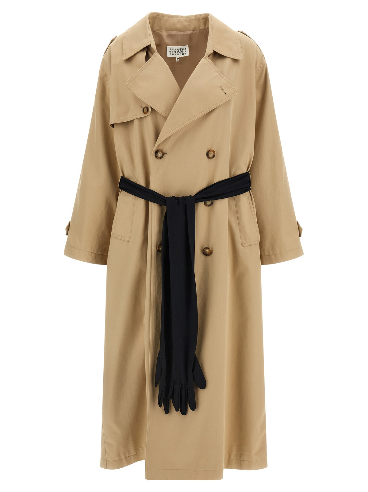 MM6 Maison Margiela Beige Cotton Women's Coat