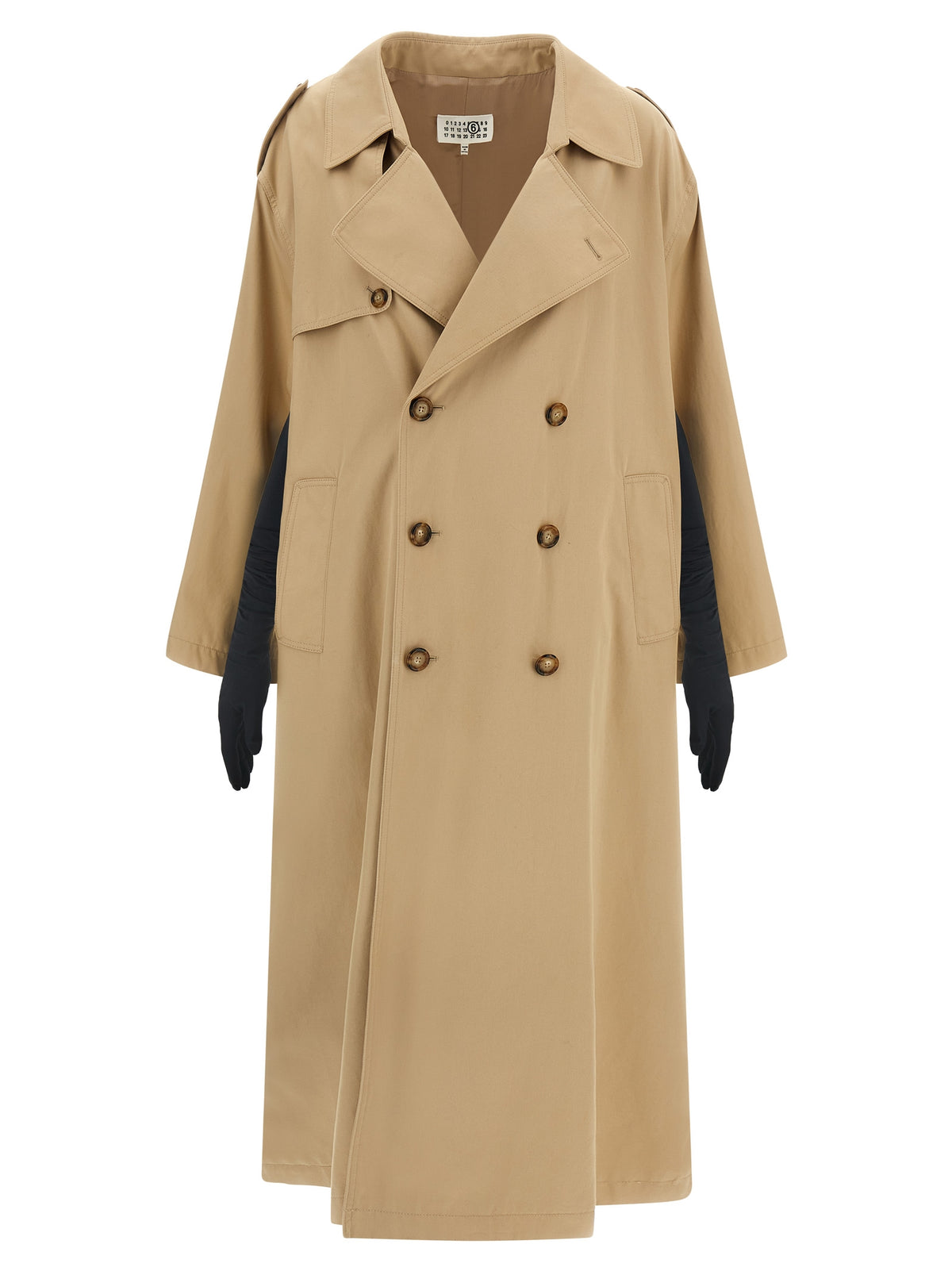MM6 Maison Margiela Beige Cotton Women's Coat
