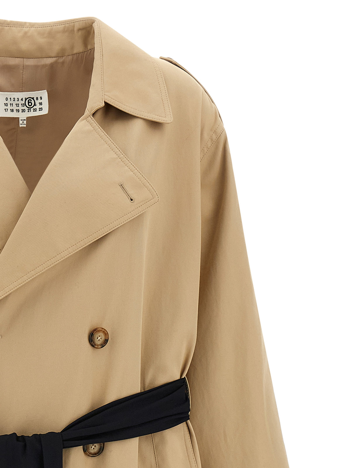 MM6 Maison Margiela Beige Cotton Women's Coat