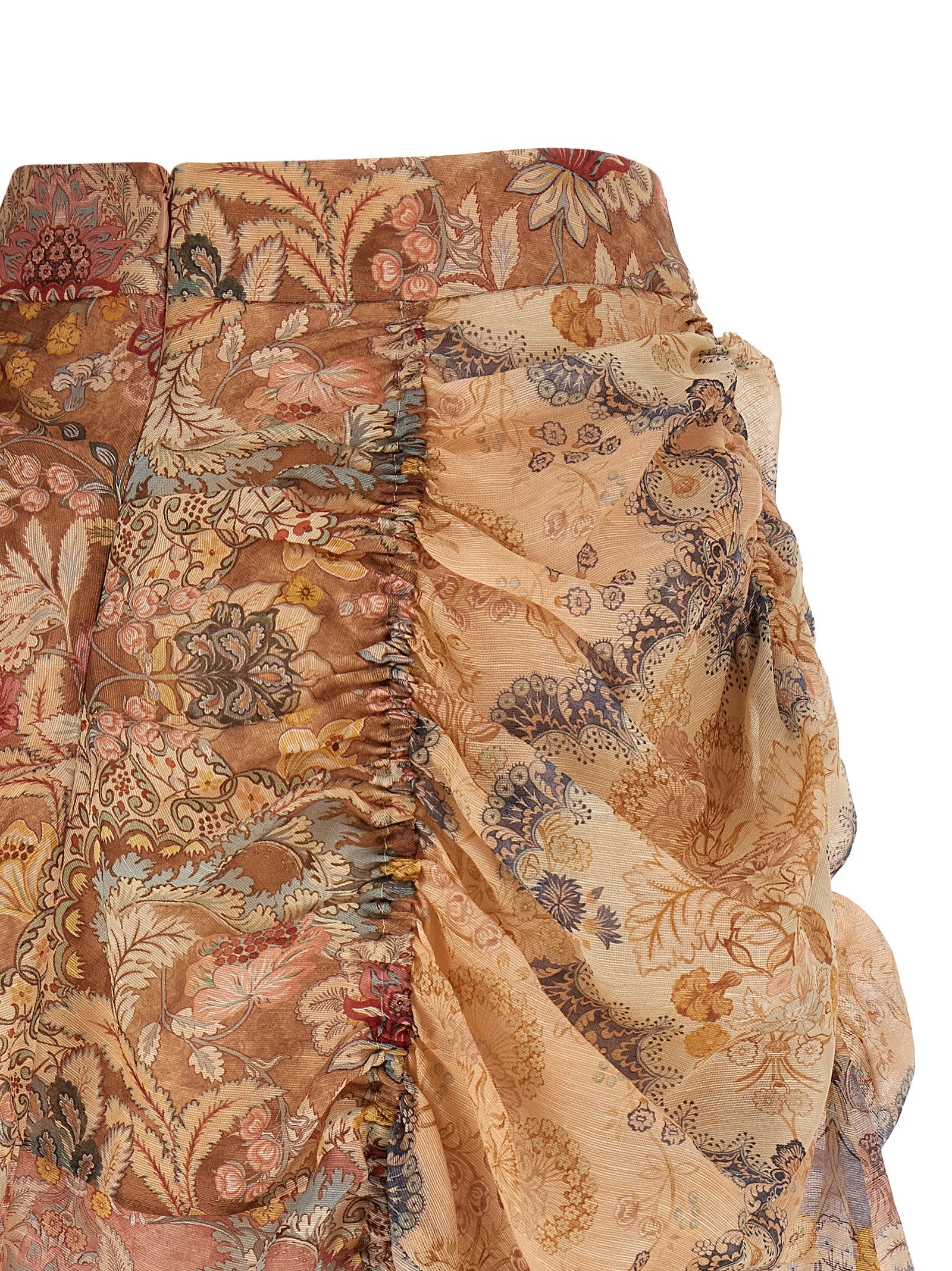 Zimmermann Multicolor Linen Midi Women's Skirt