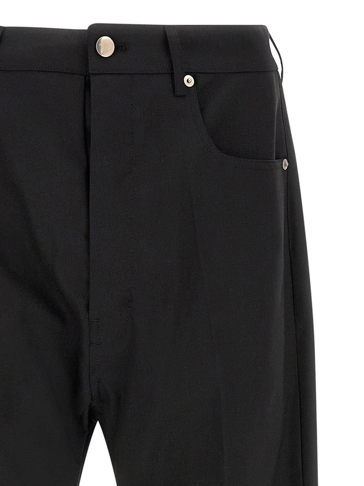 Rick Owens Black Wool Jeans Men's Denim
