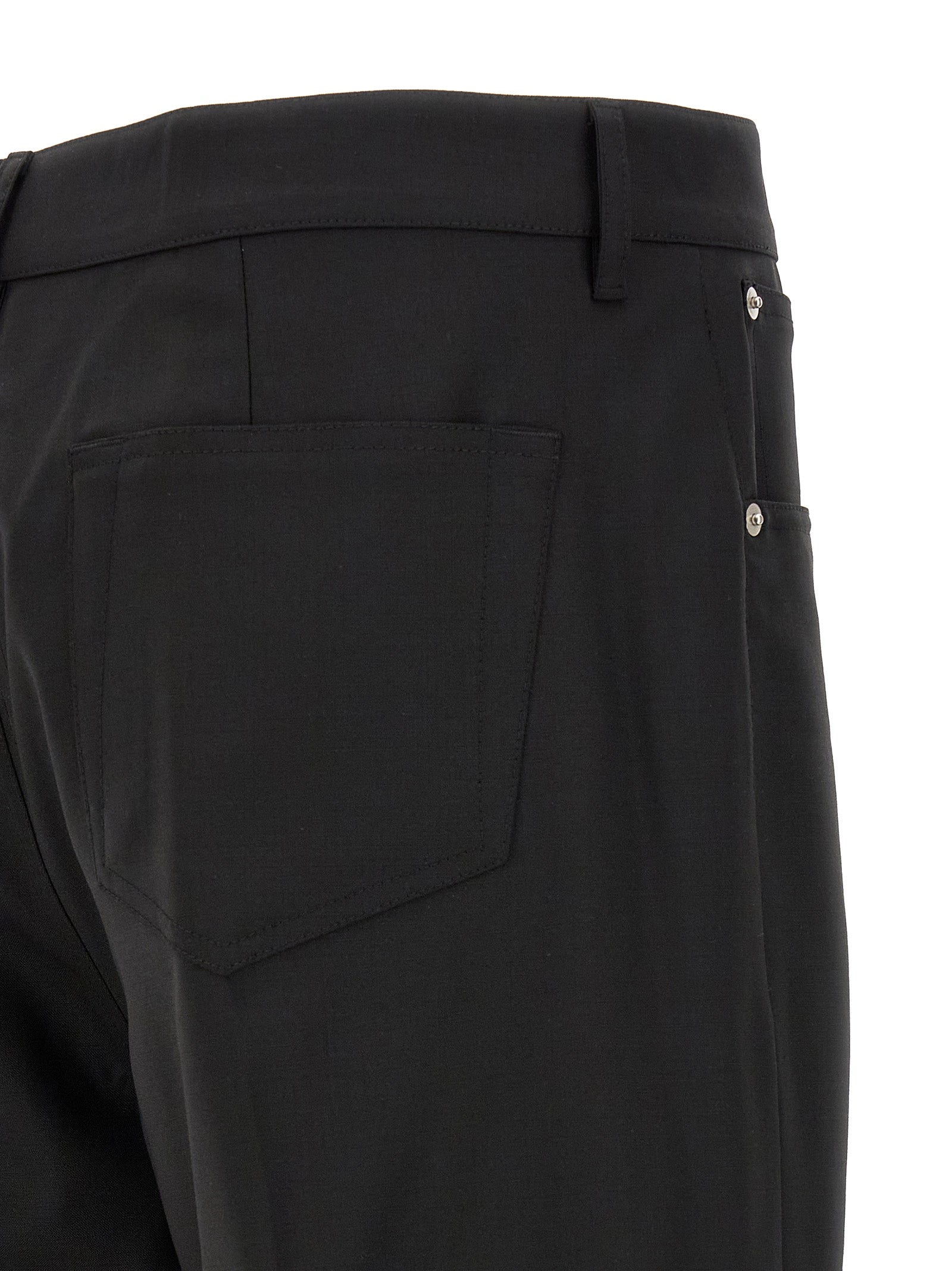 Rick Owens Black Wool Jeans Men's Denim