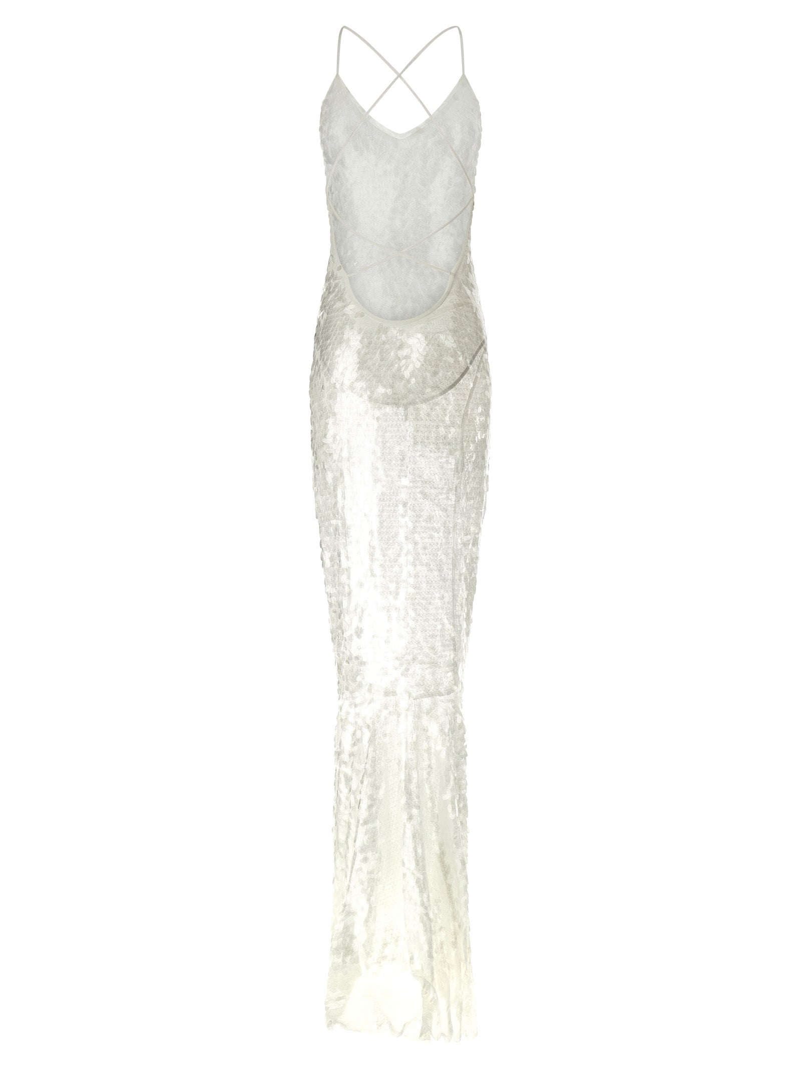 Norma Kamali White Polyamide Long Women's Dress