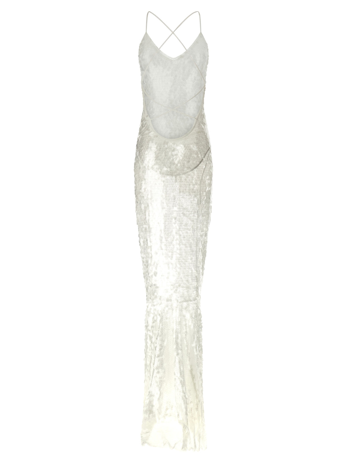 Norma Kamali White Polyamide Long Women's Dress