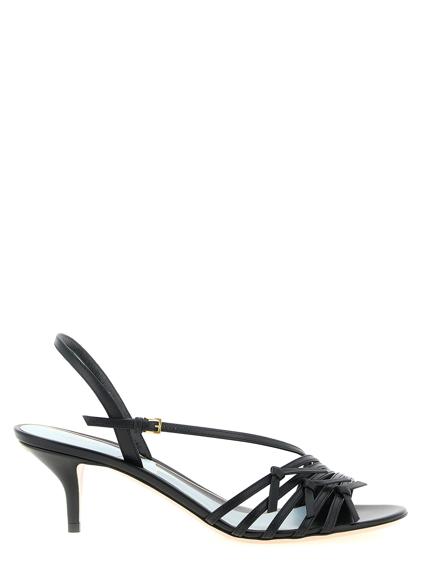 Valentino Garavani Black Calfskin Stiletto Heel Women's Sandals