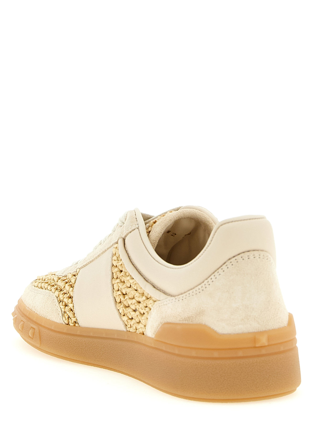 Valentino Garavani Beige Calfskin Low Top Women's Sneakers
