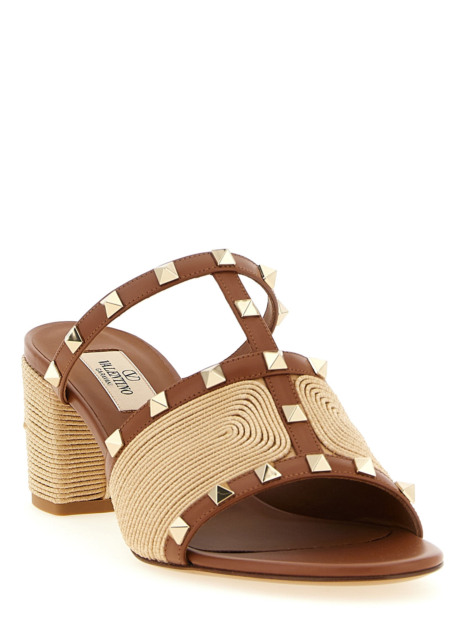 Valentino Garavani Brown Calfskin Flat Women's Sandals