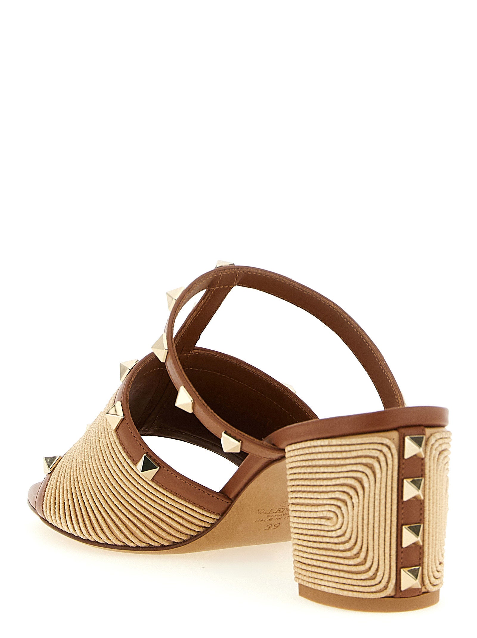 Valentino Garavani Brown Calfskin Flat Women's Sandals