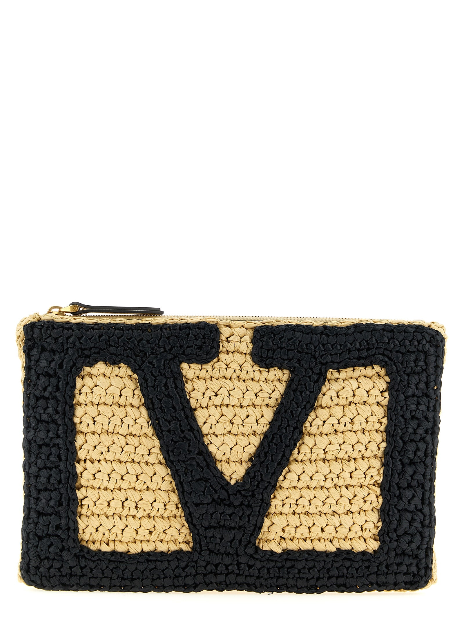 Valentino Garavani Black Viscose Clutch Women's Bag
