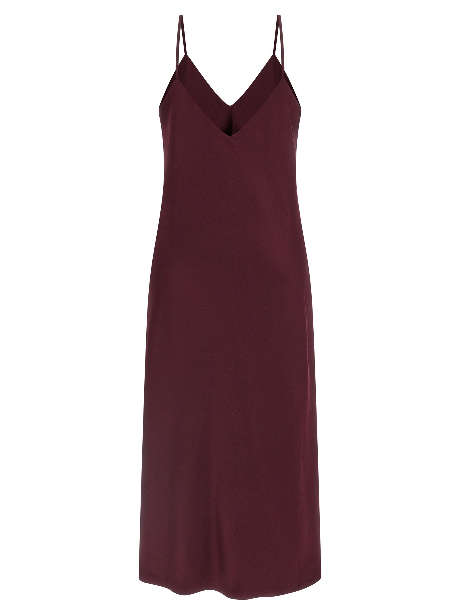 Norma Kamali Bordeaux Polyester Midi Women's Dress
