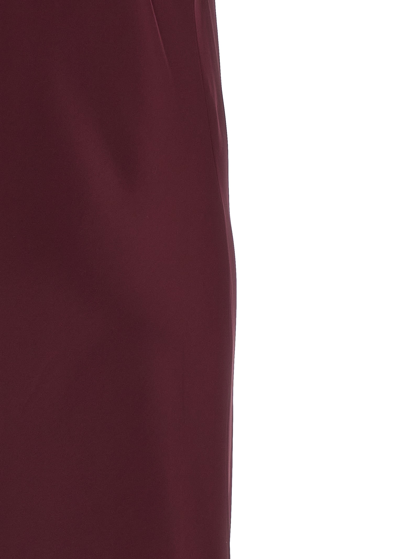 Norma Kamali Bordeaux Polyester Midi Women's Dress