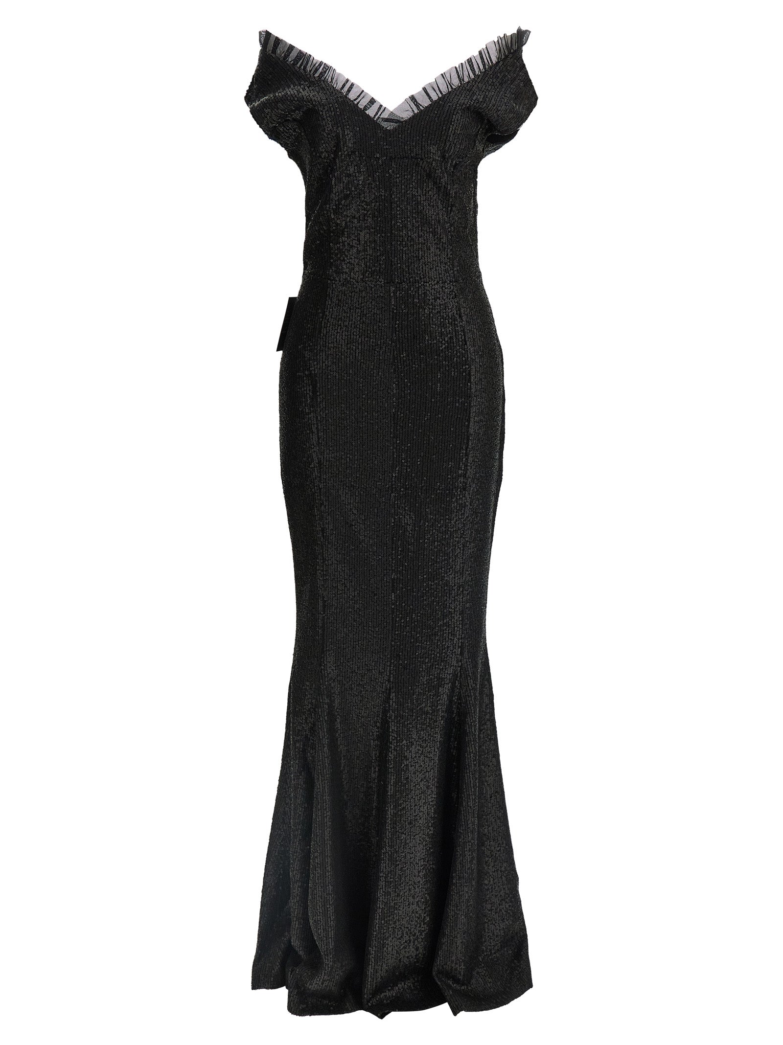 Norma Kamali Black Polyester Long Women's Dress
