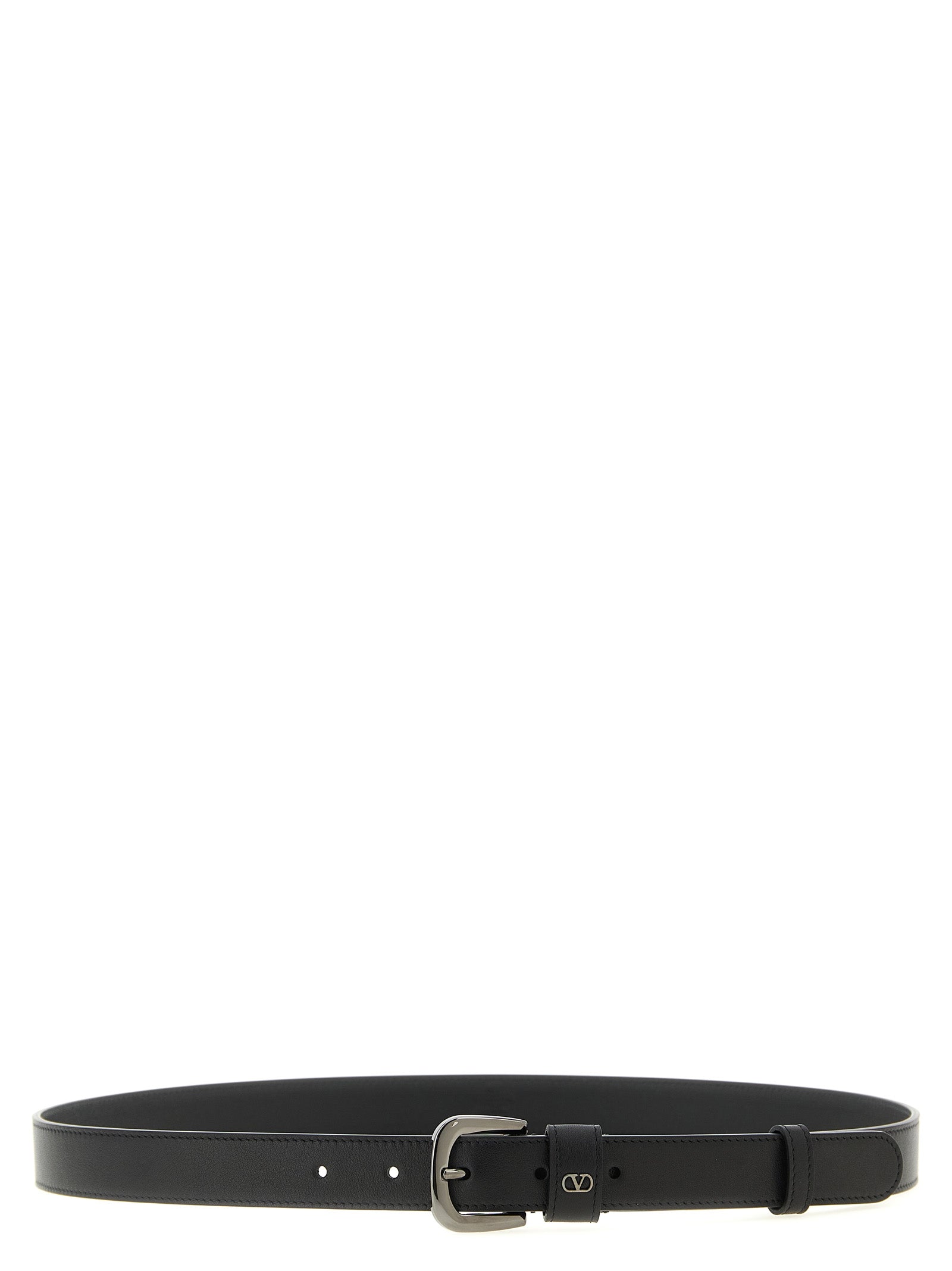 Valentino Garavani Black Calfskin Regular Men's Belt