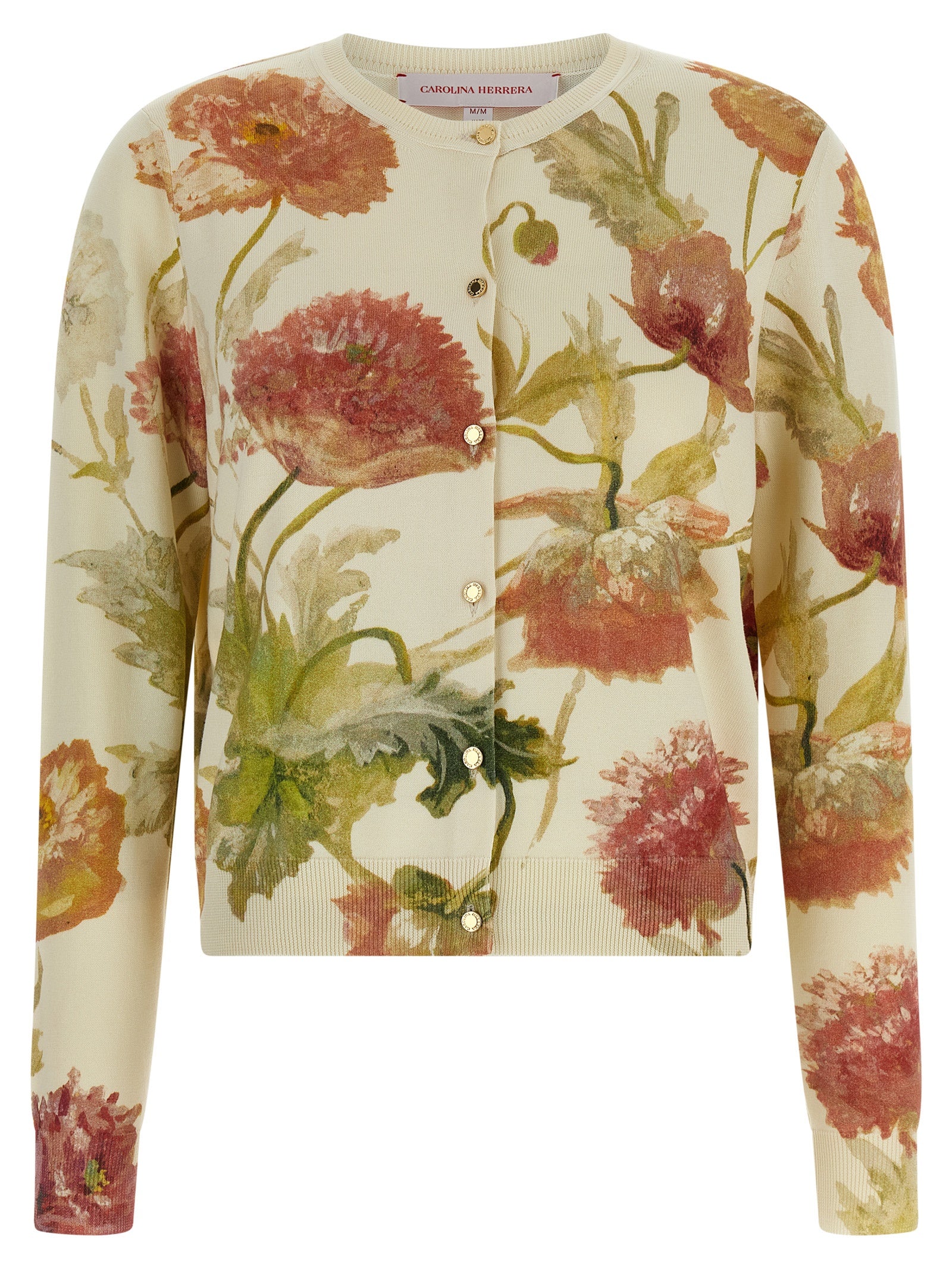 Carolina Herrera White Silk Women's Cardigan