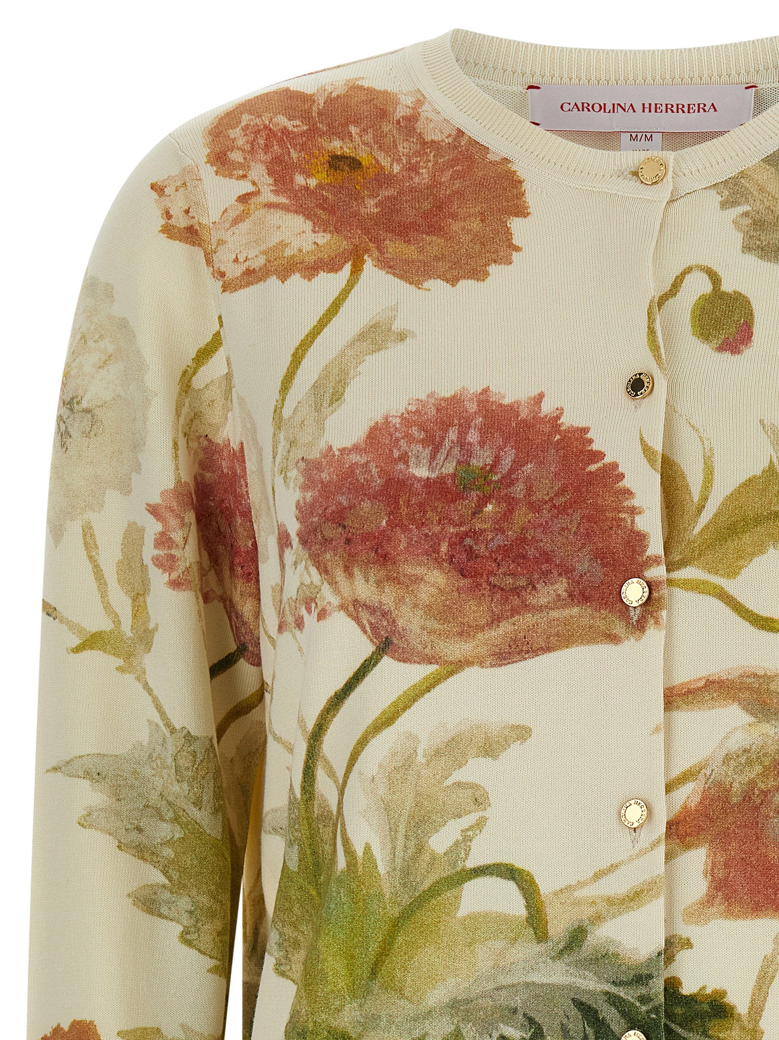 Carolina Herrera White Silk Women's Cardigan