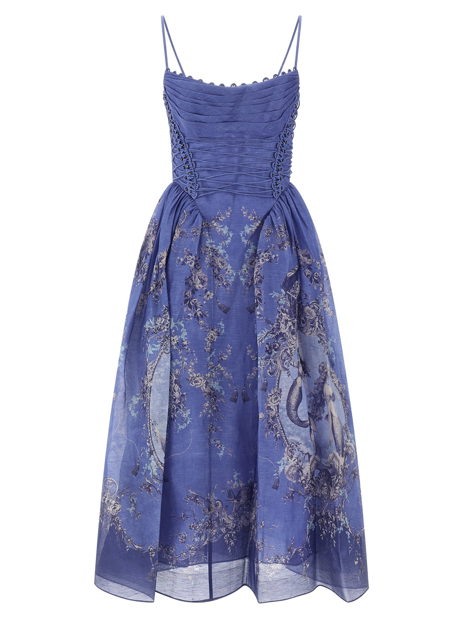 Zimmermann Blue Linen Long Women's Dress