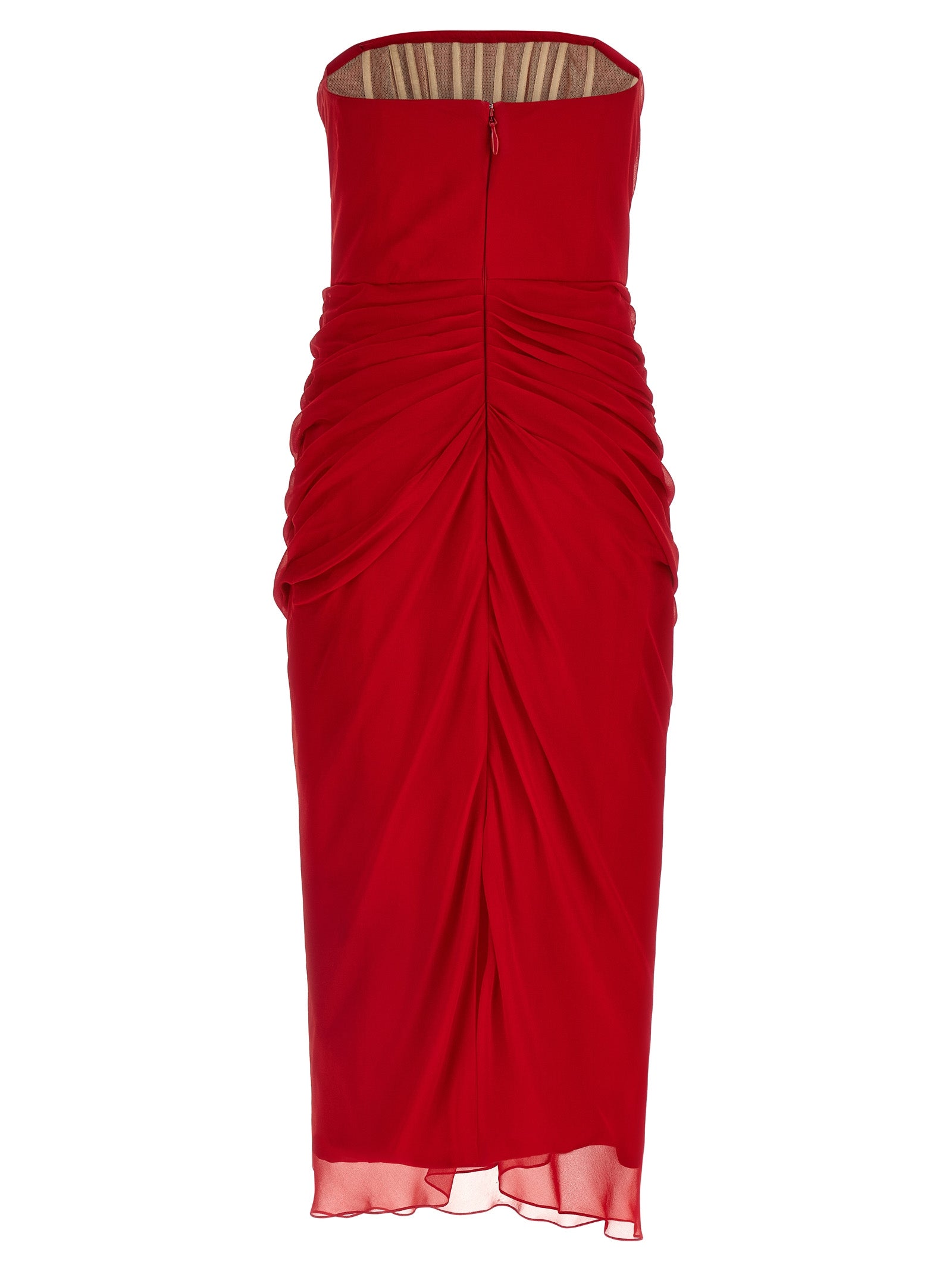 Carolina Herrera Multicolor Silk Midi Women's Dress