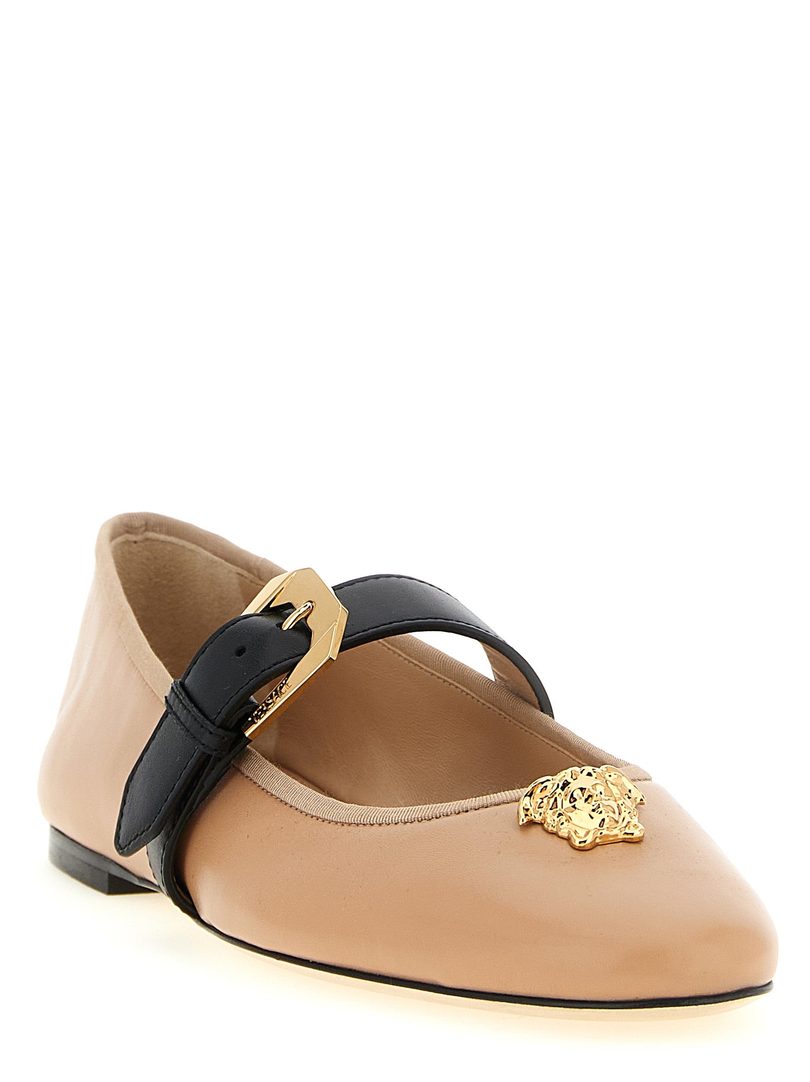 Versace Multicolor Lamb Leather Ballet Women's Flats