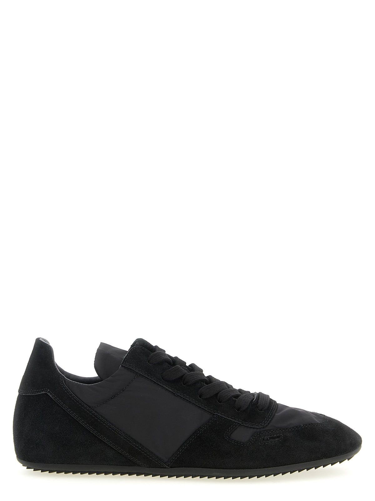 Rick Owens Black Calfskin Athletic Men's Sneakers