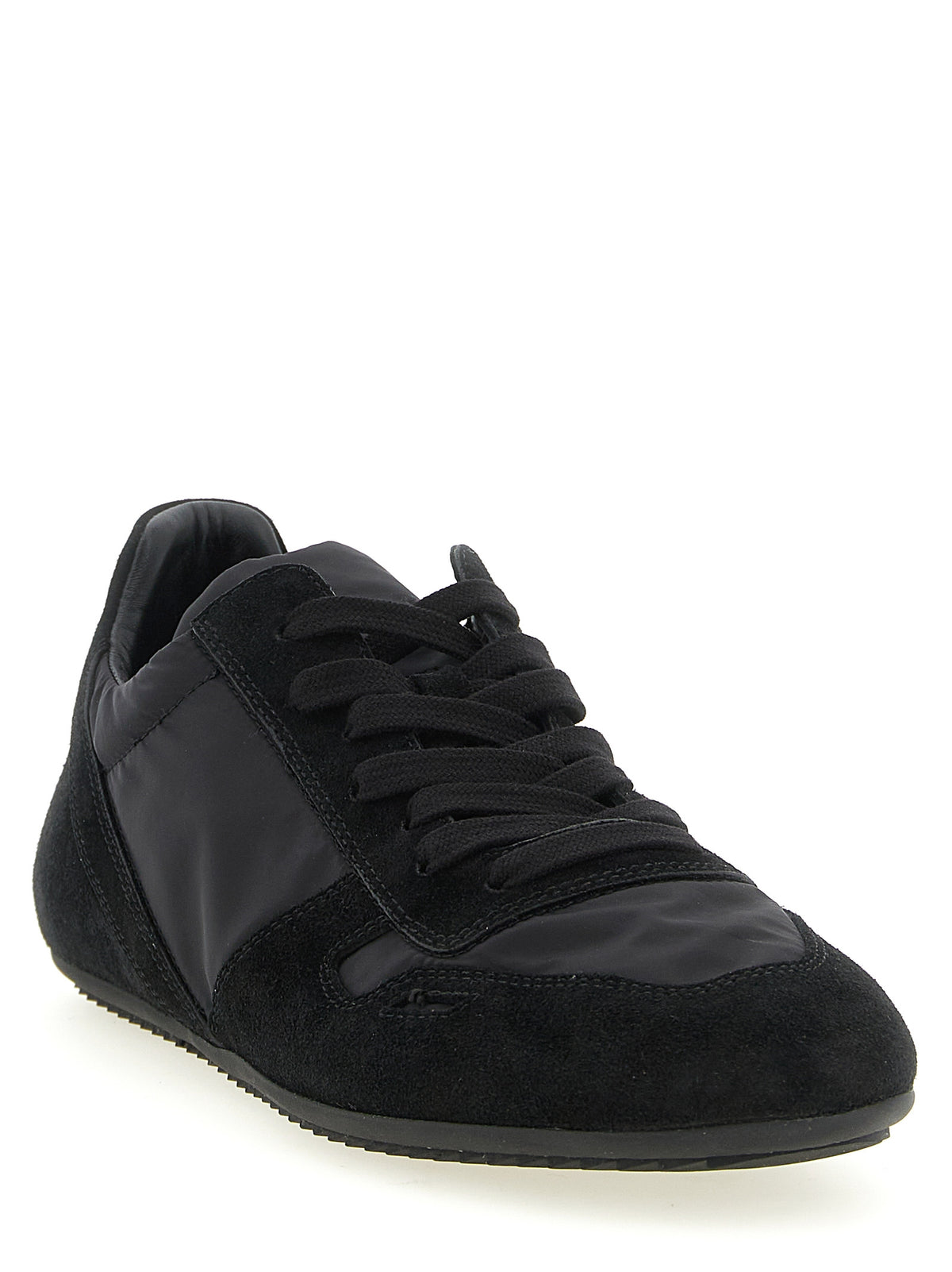 Rick Owens Black Calfskin Athletic Men's Sneakers