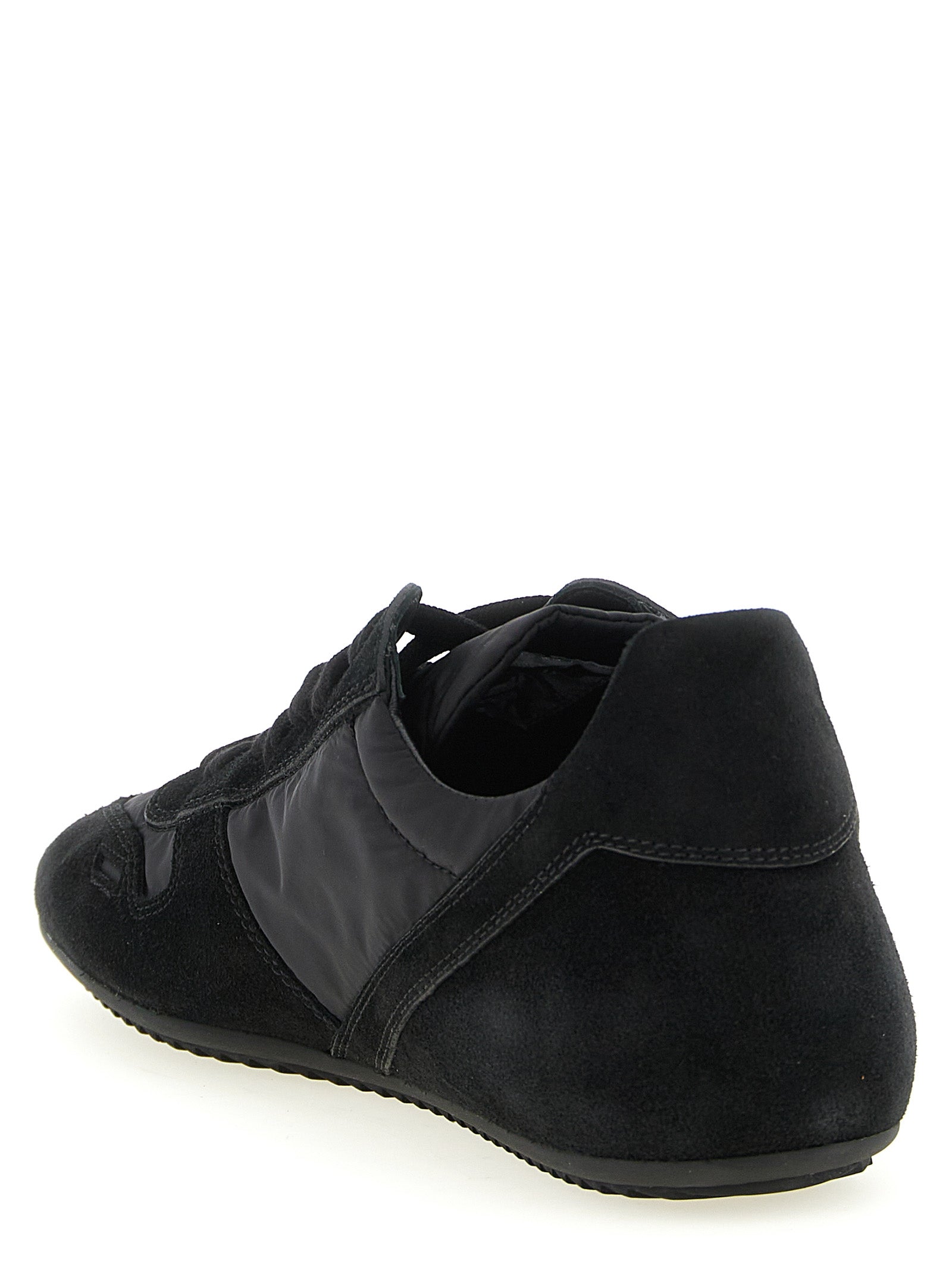 Rick Owens Black Calfskin Athletic Men's Sneakers
