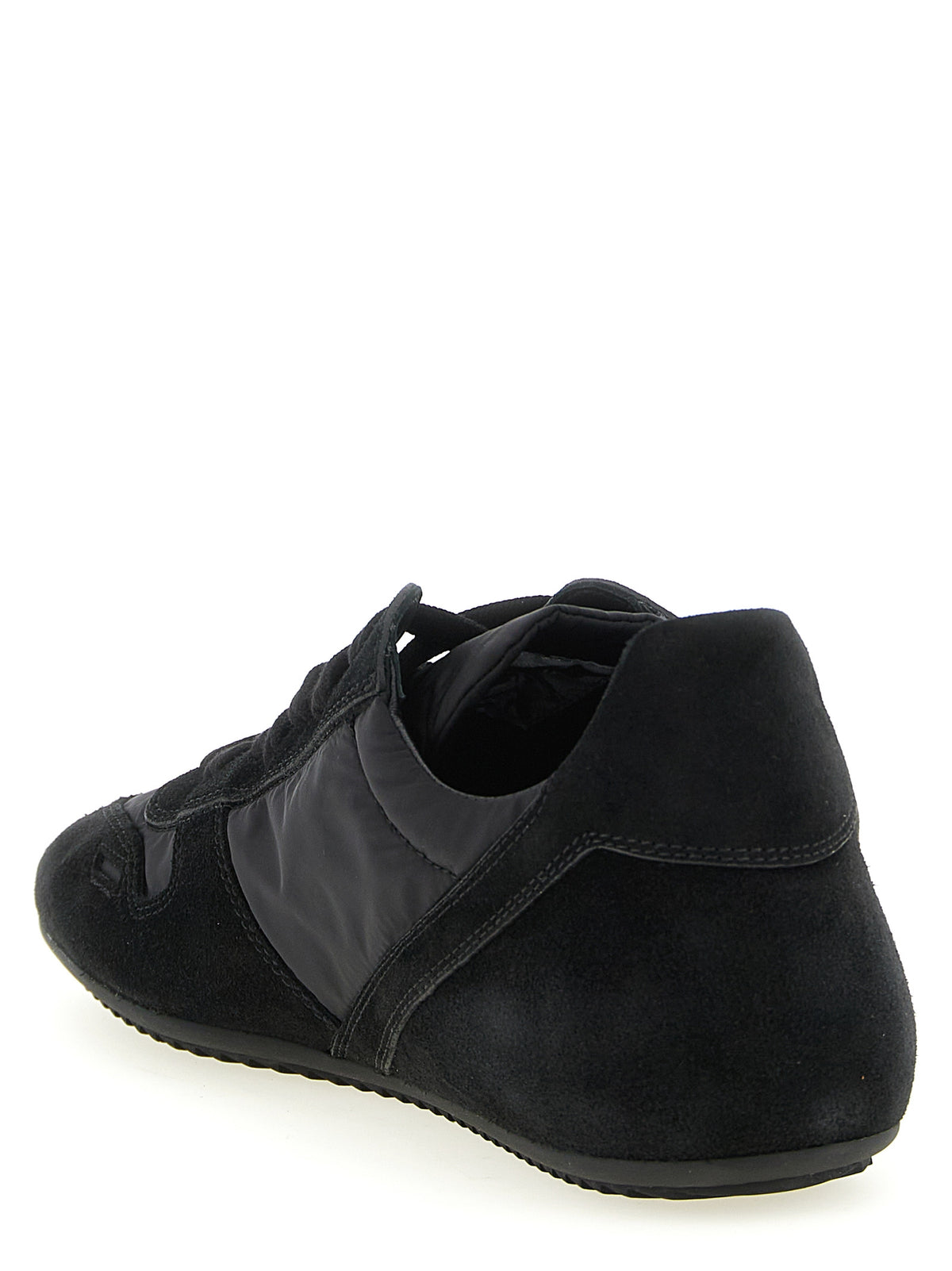 Rick Owens Black Calfskin Athletic Men's Sneakers