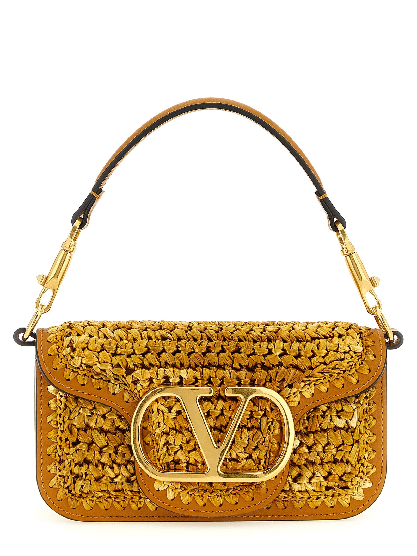 Valentino Garavani Gold Viscose Shoulder Women's Bag