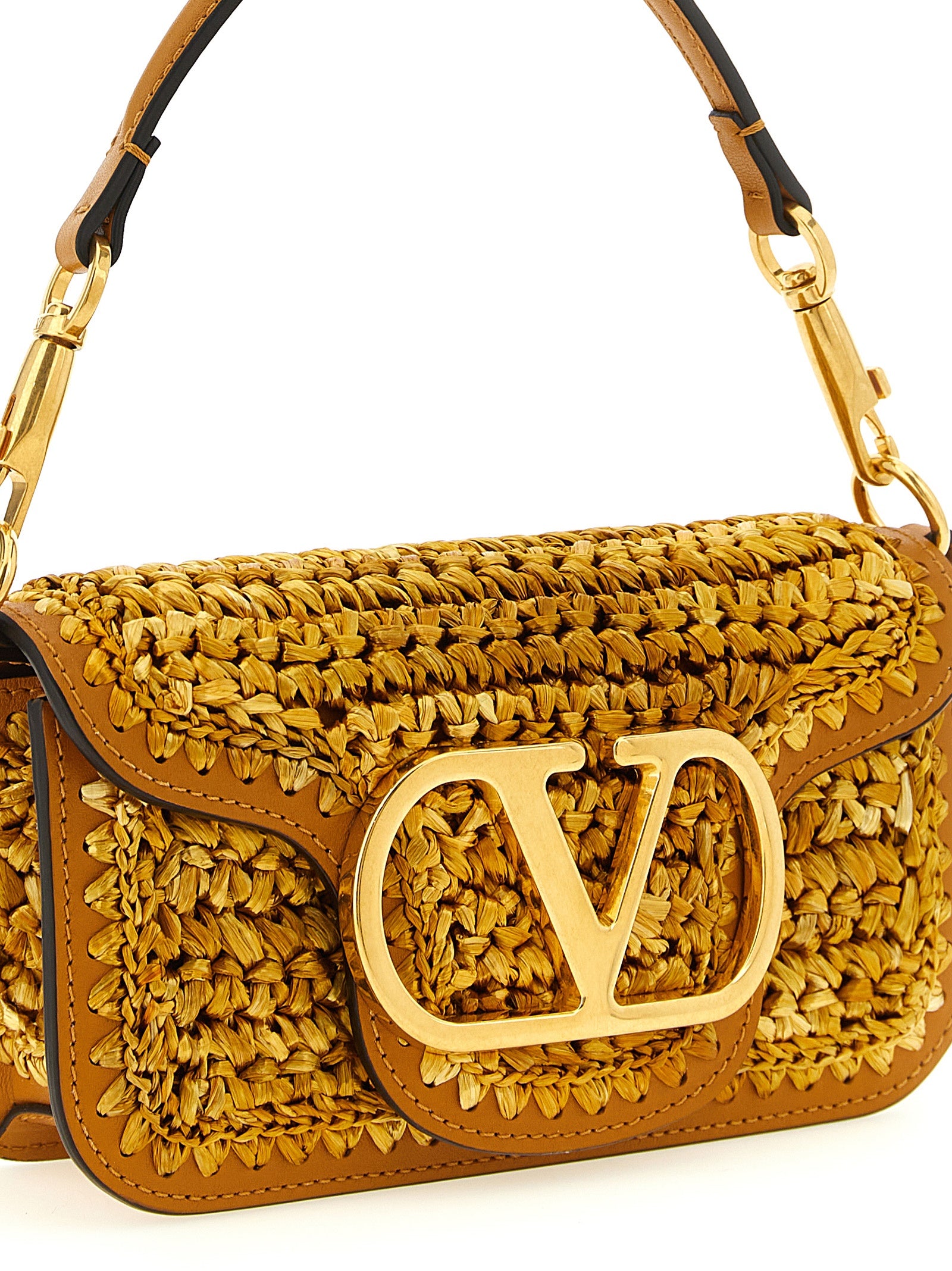 Valentino Garavani Gold Viscose Shoulder Women's Bag