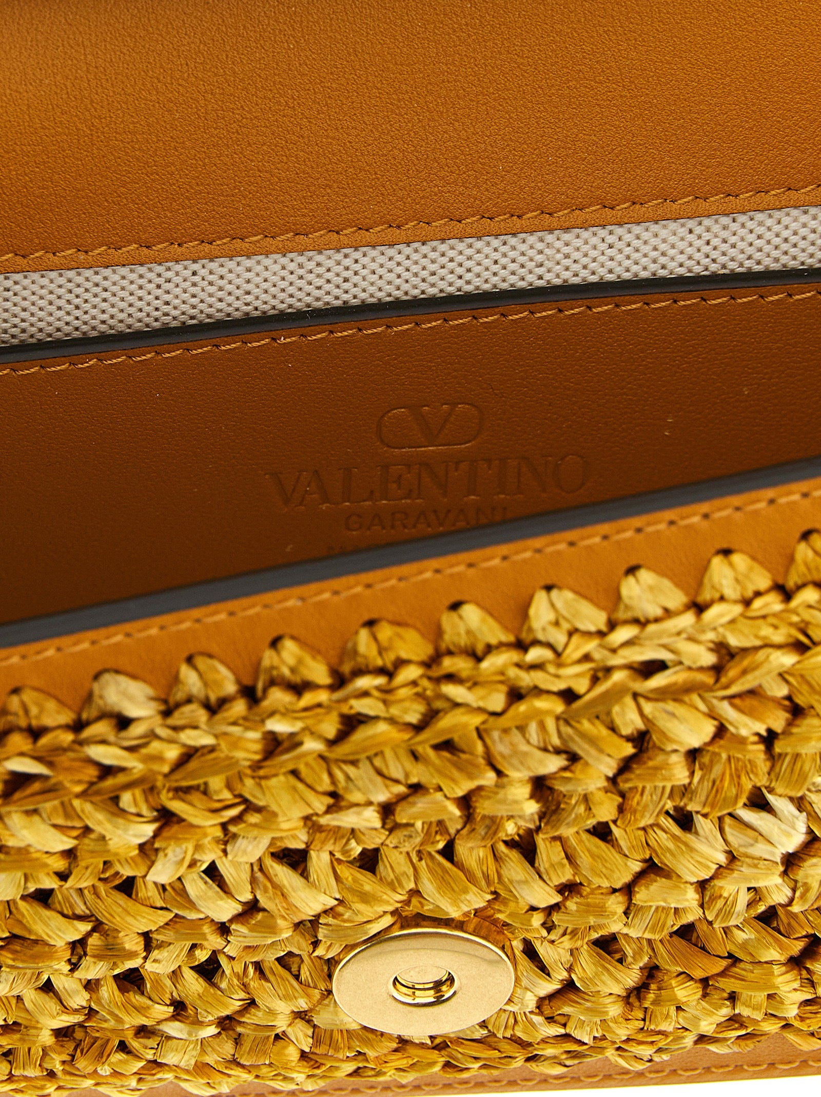 Valentino Garavani Gold Viscose Shoulder Women's Bag