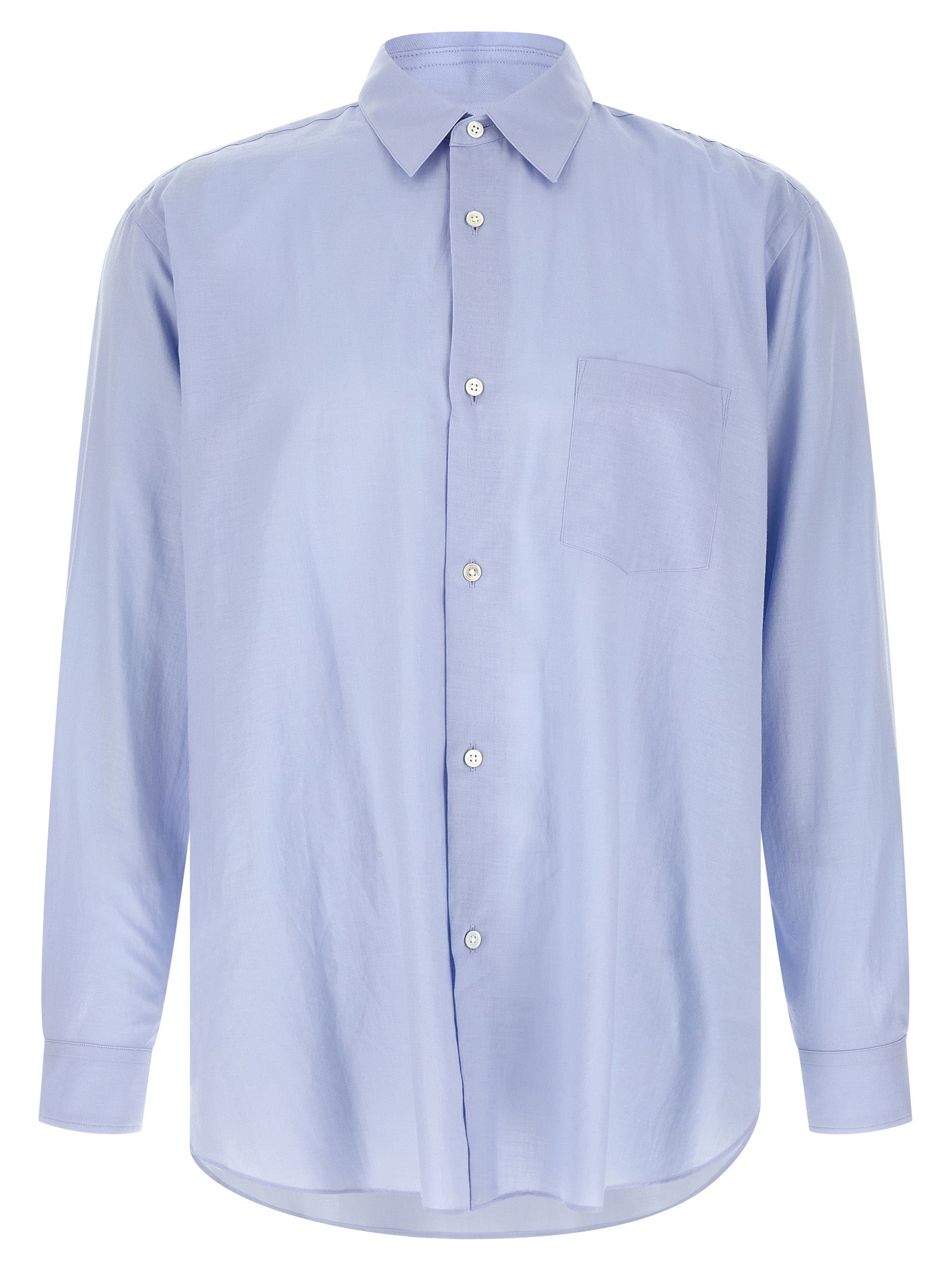 SSSTEIN Blue Cotton Men's Blouse