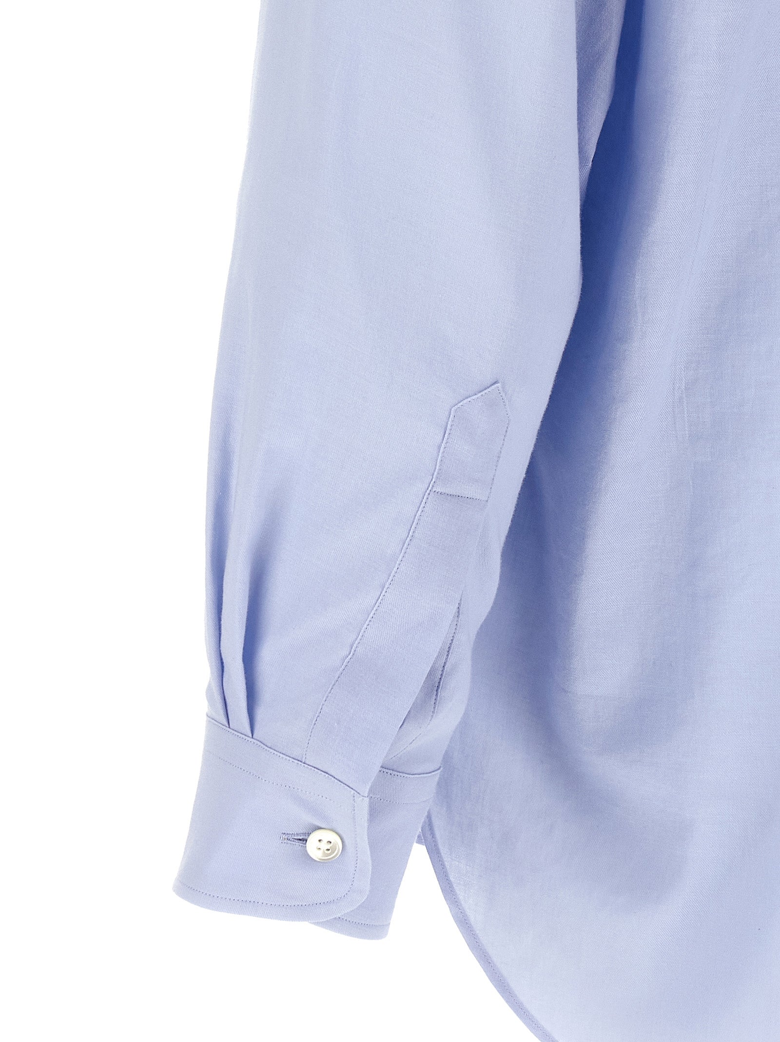 SSSTEIN Blue Cotton Men's Blouse