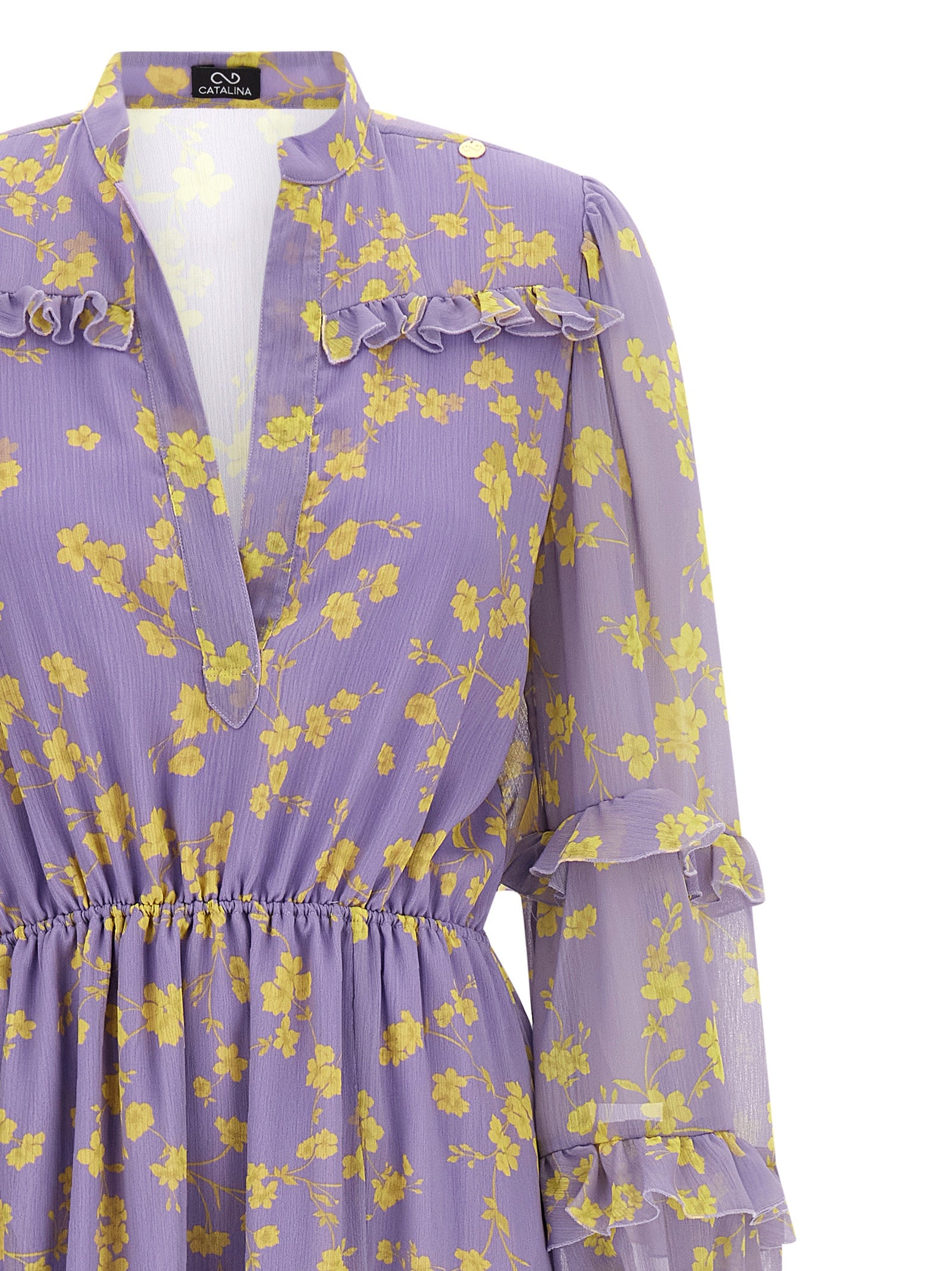 CATALINA Purple Recycled Polyester Long Women's Dress