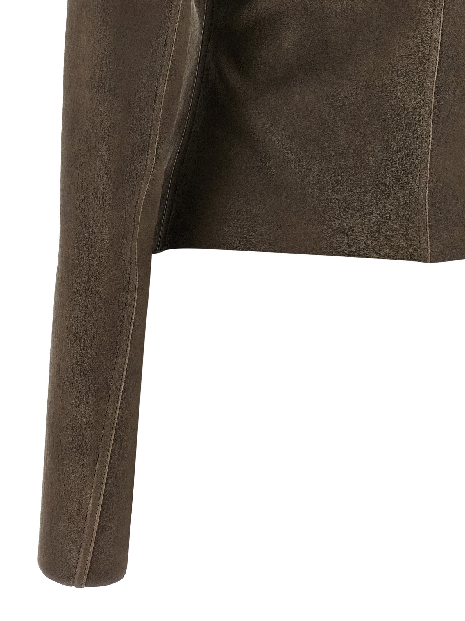 Rick Owens Brown Leather Leather Women's Jacket