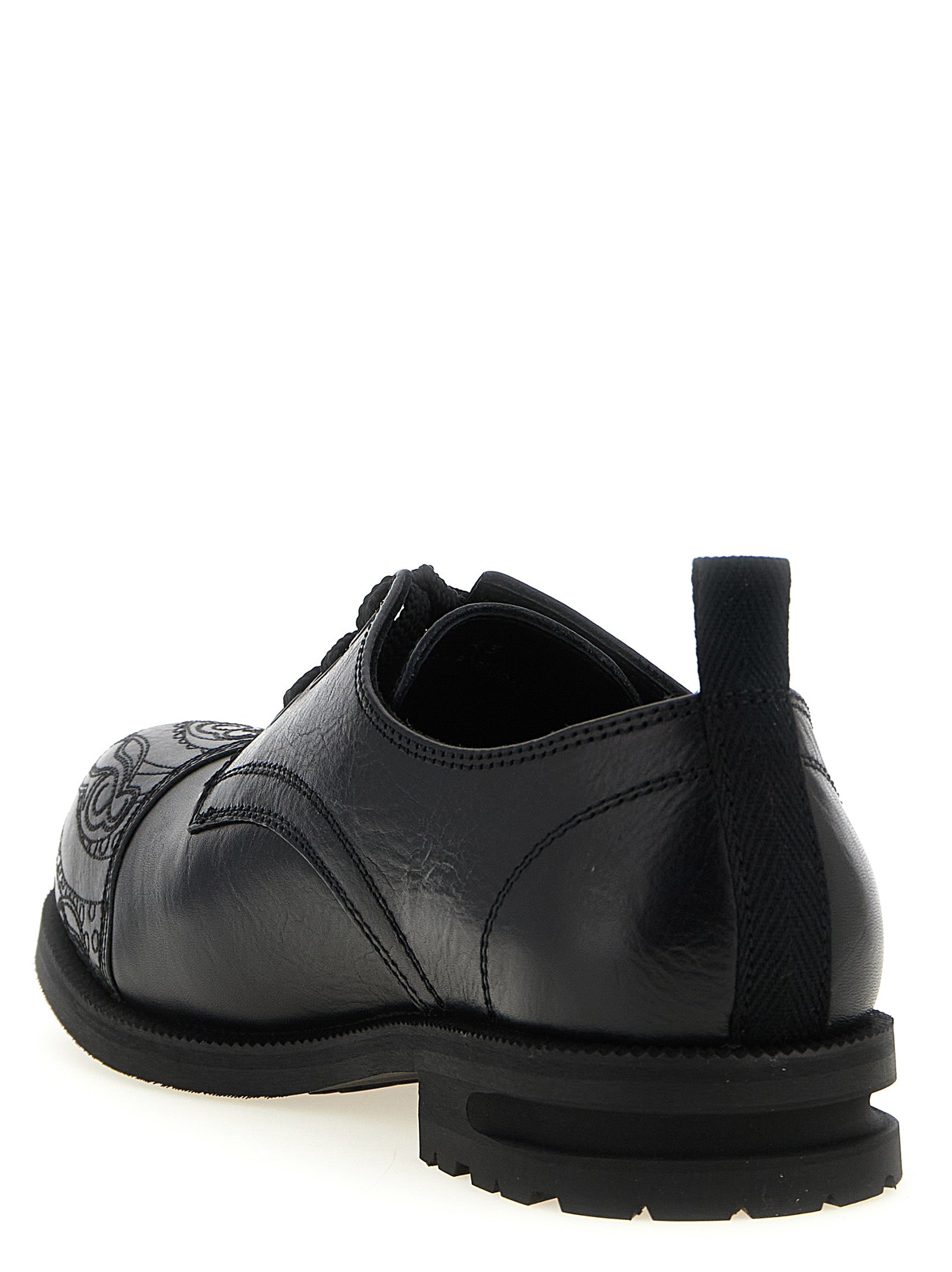 Kiko Kostadinov Black Calfskin Oxfords And Men's Derbies