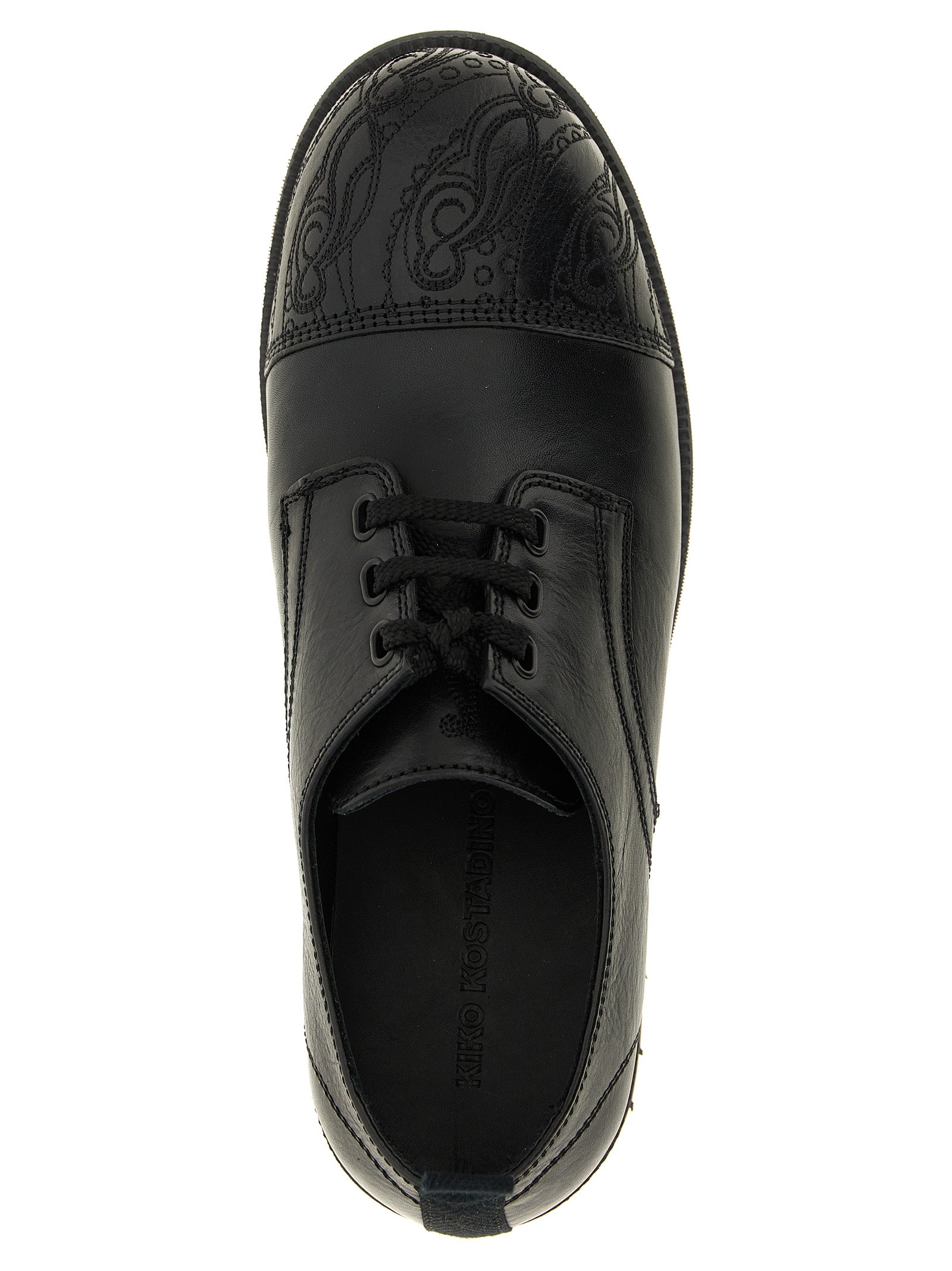 Kiko Kostadinov Black Calfskin Oxfords And Men's Derbies