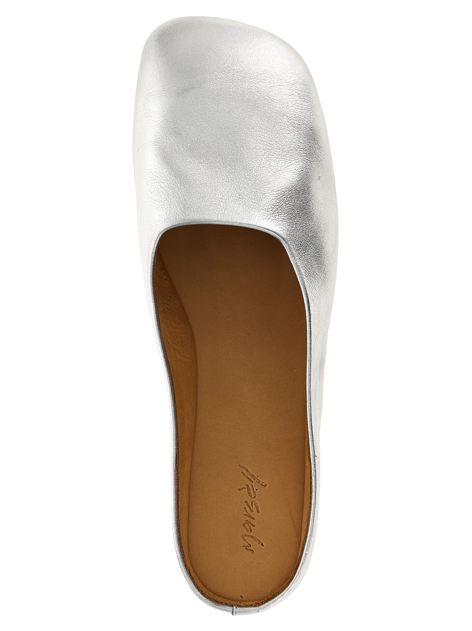 Marsell Silver Calfskin Women's Mules