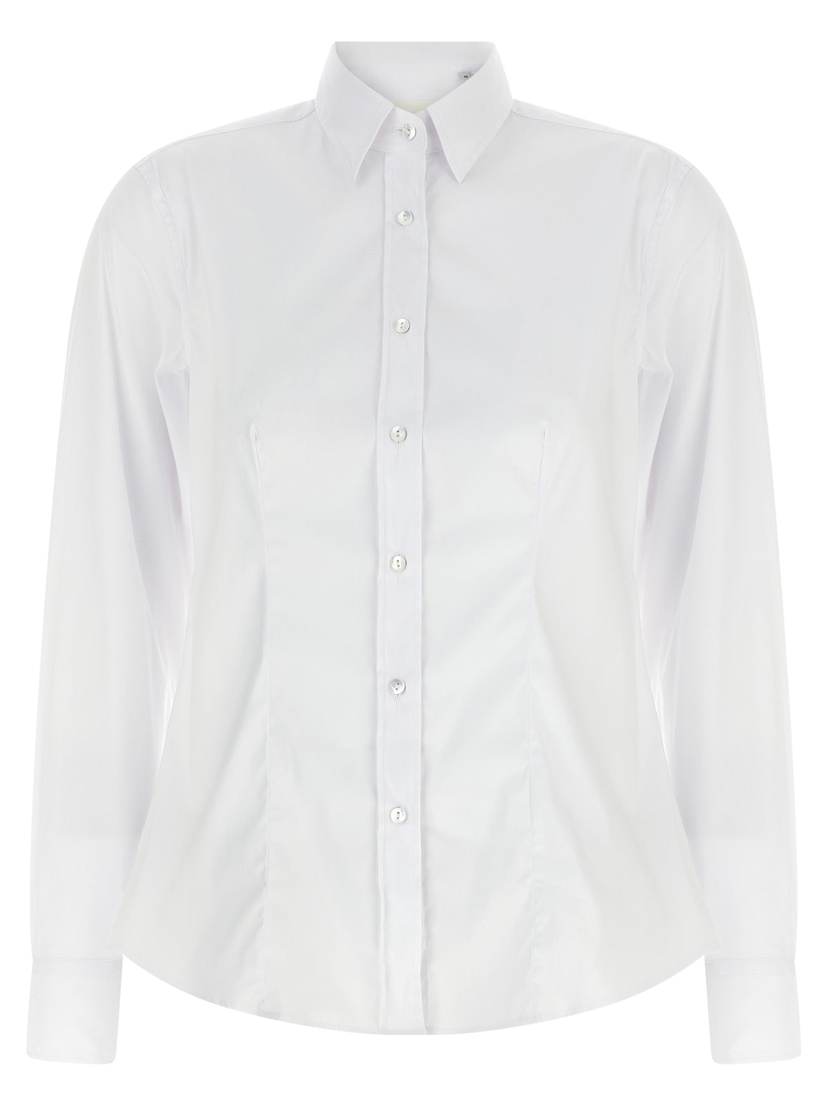 XACUS White Cotton Women's Blouse