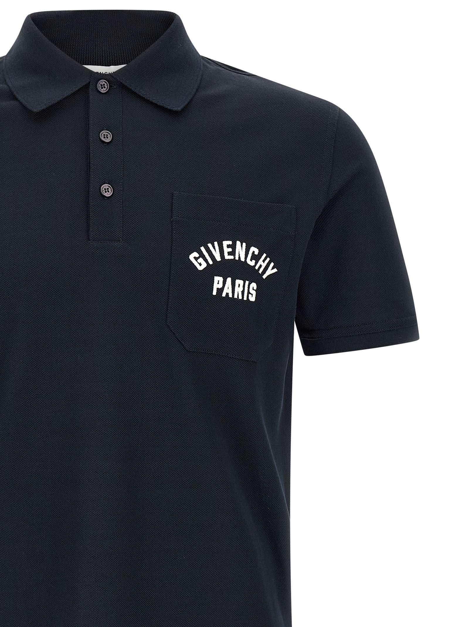 Givenchy Blue Cotton Polo Men's Shirt