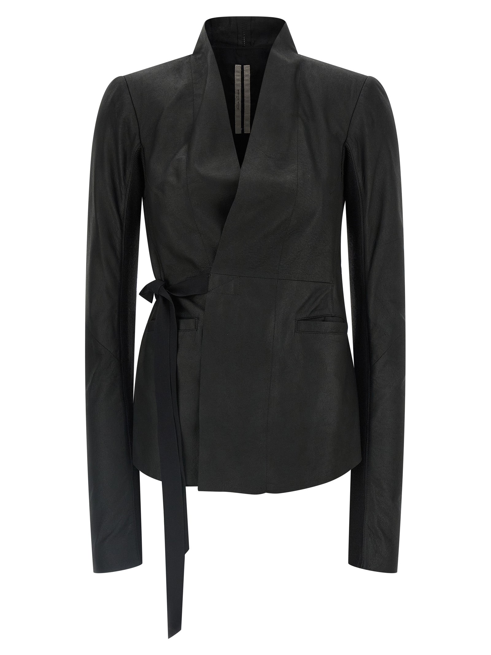 Rick Owens Black Lamb Leather Leather Women's Jacket