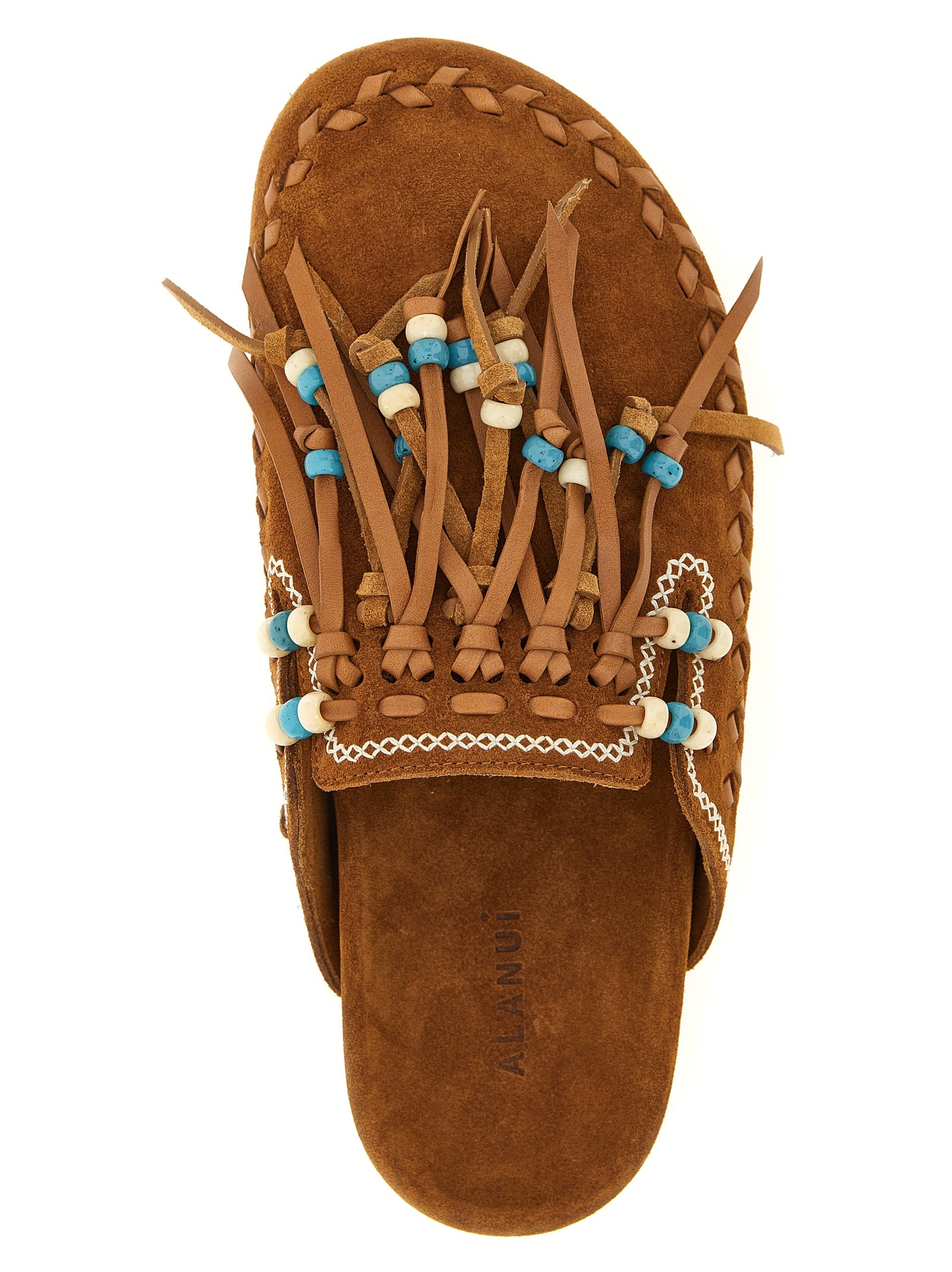 Alanui Brown Calfskin Women's Mules