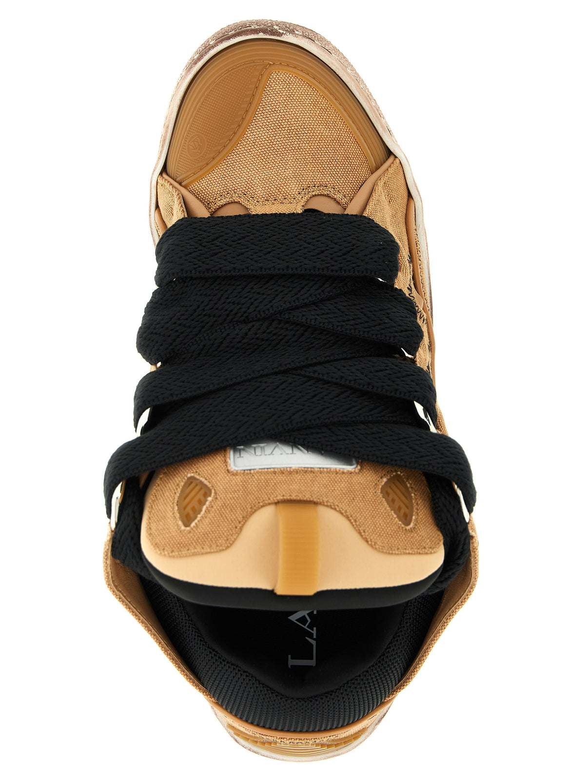 Lanvin Brown Cotton Chunky Men's Sneakers
