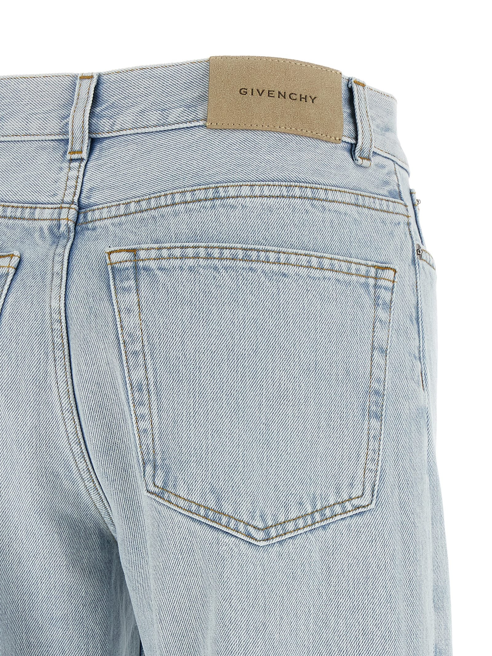 Givenchy Blue Cotton Straight-Leg Women's Jeans