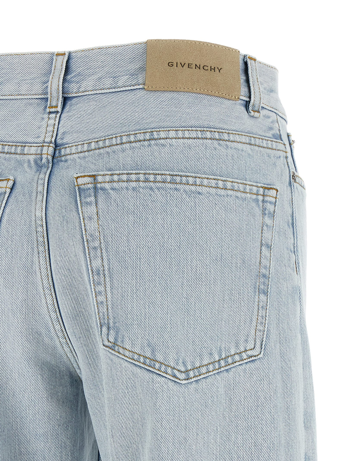 Givenchy Blue Cotton Straight-Leg Women's Jeans