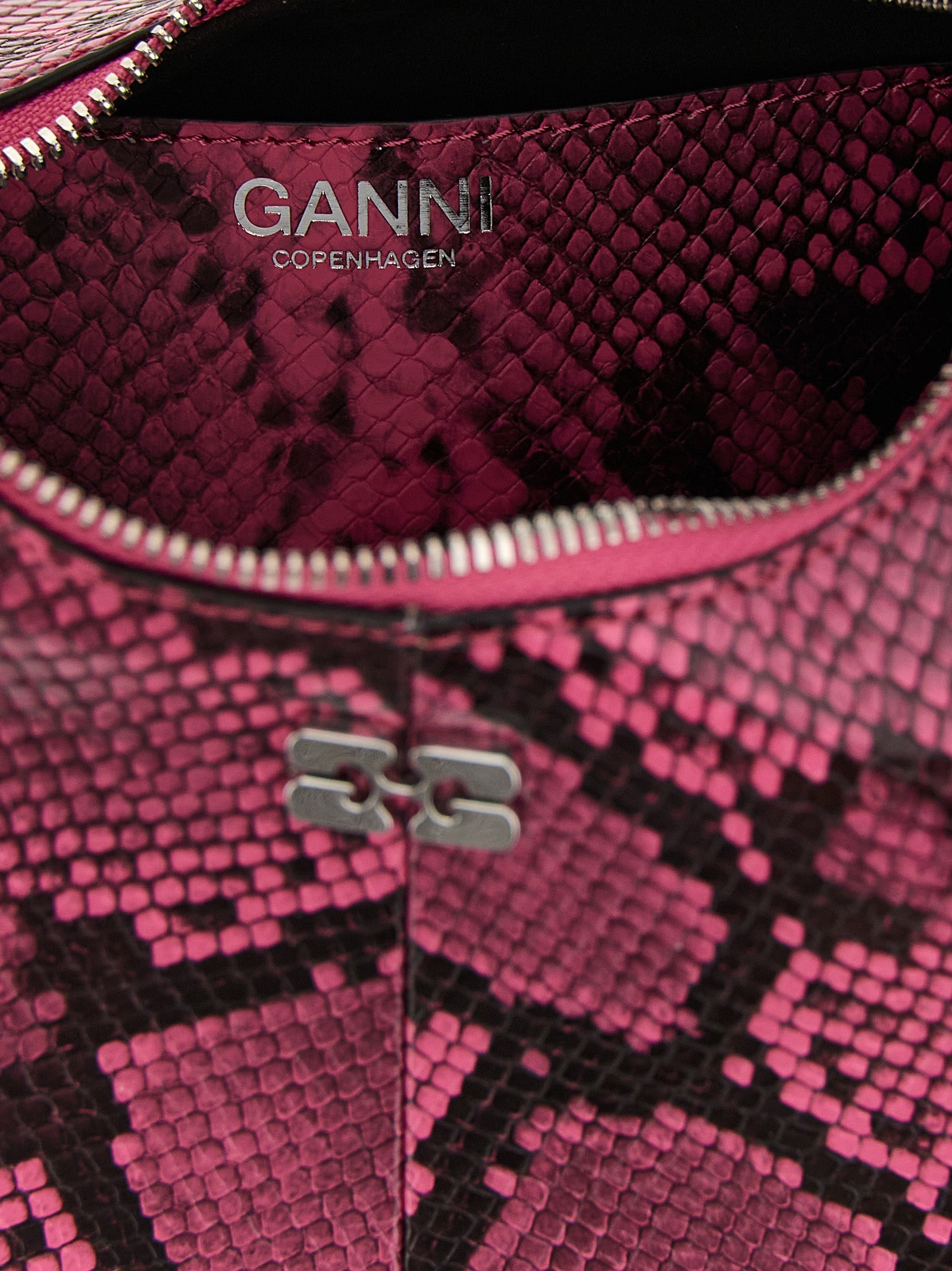 Ganni Fuchsia Recycled Polyester Women's Handbag