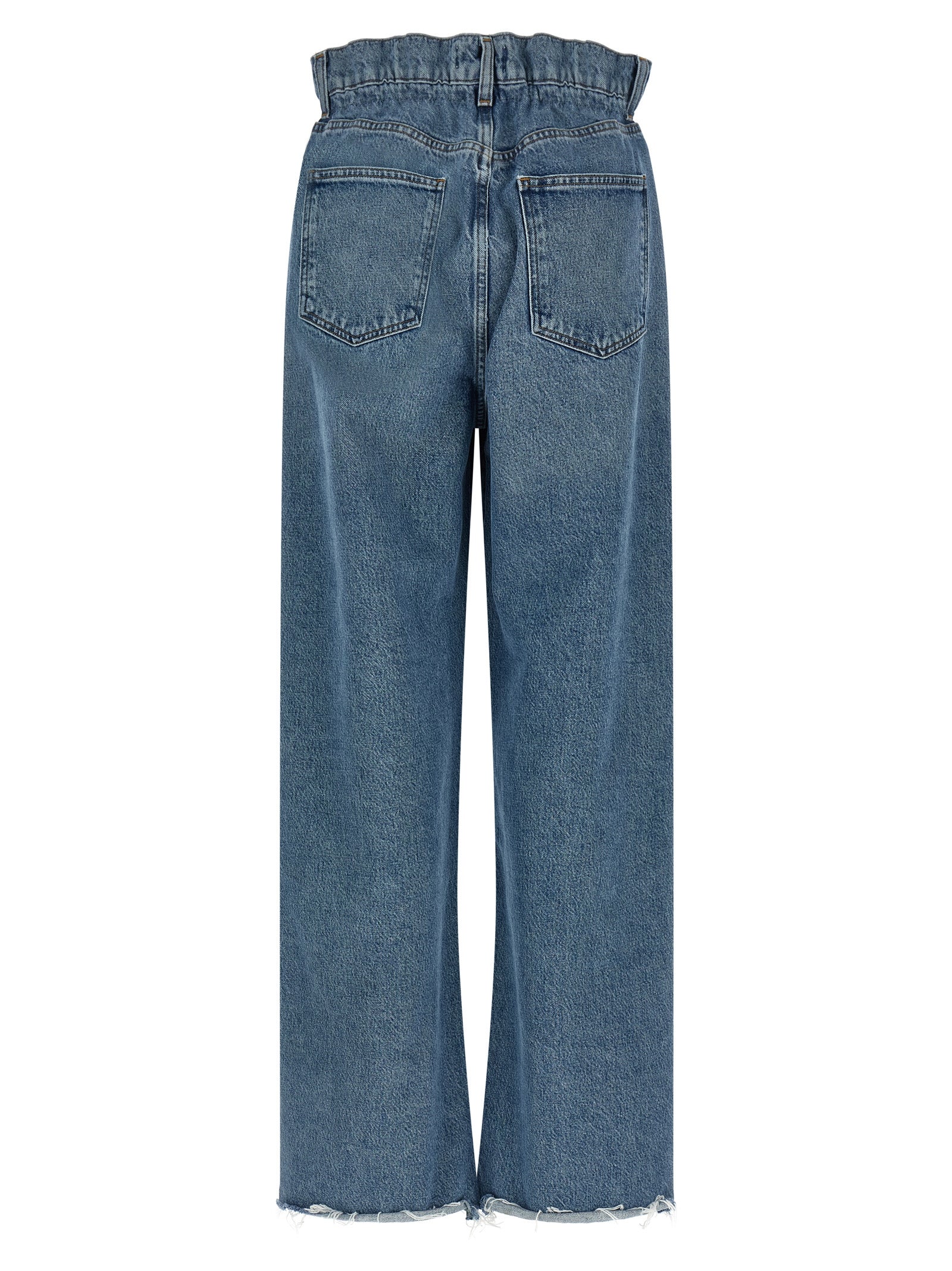 Agolde Blue Cotton Straight-Leg Women's Jeans